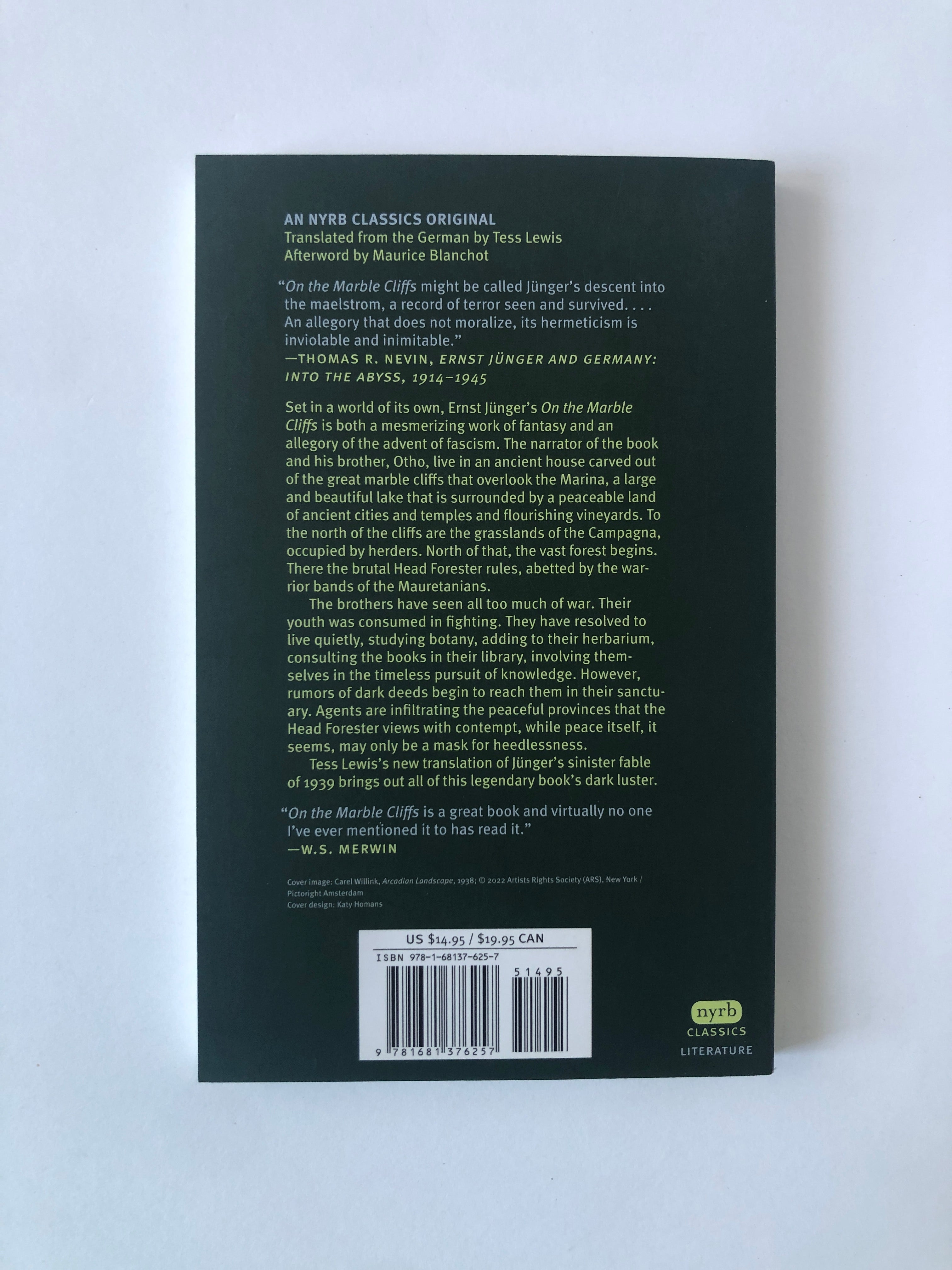 On the Marble Cliffs by Ernst Jünger - NYRB Classics