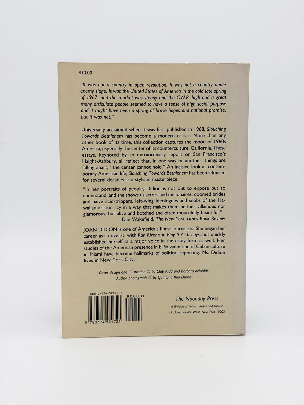 Slouching Towards Bethlehem - Essays by Joan Didion