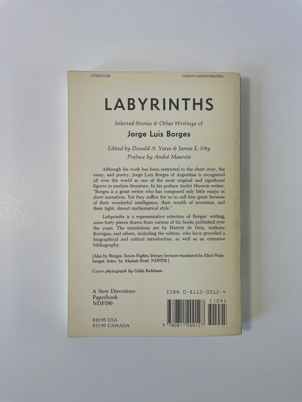 Labyrinths - Selected Stories & Other Writings by Jorge Luis Borges