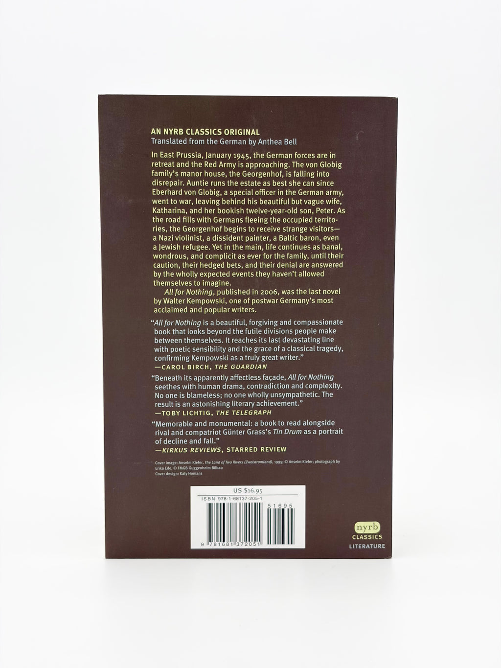 All for Nothing by Walter Kempowski - NYRB Classics