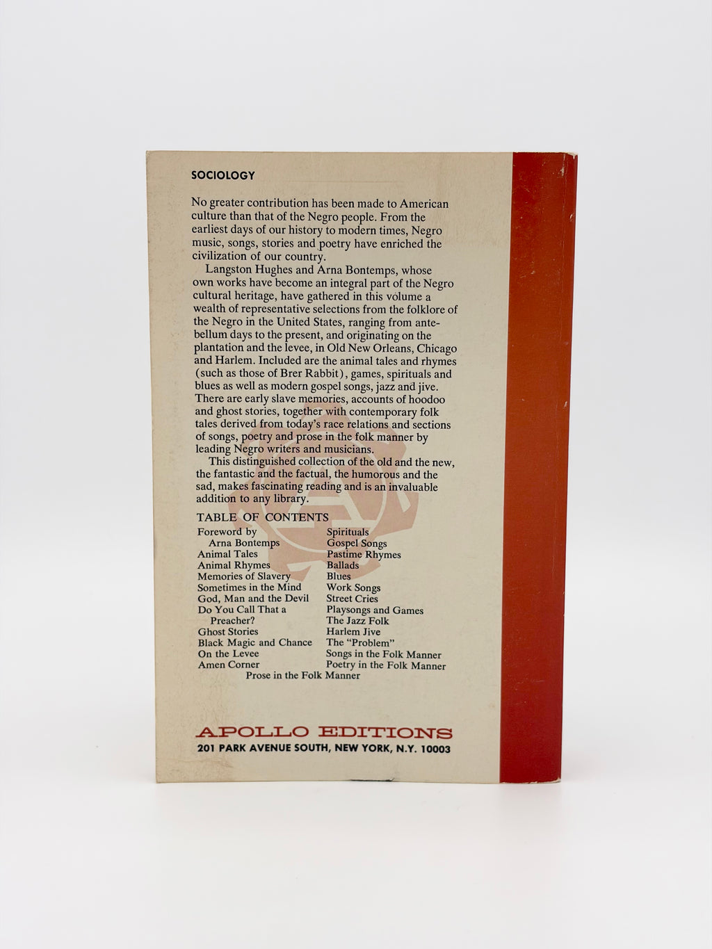 Book of Negro Folklore edited by Langston Hughes & Arna Bontemps