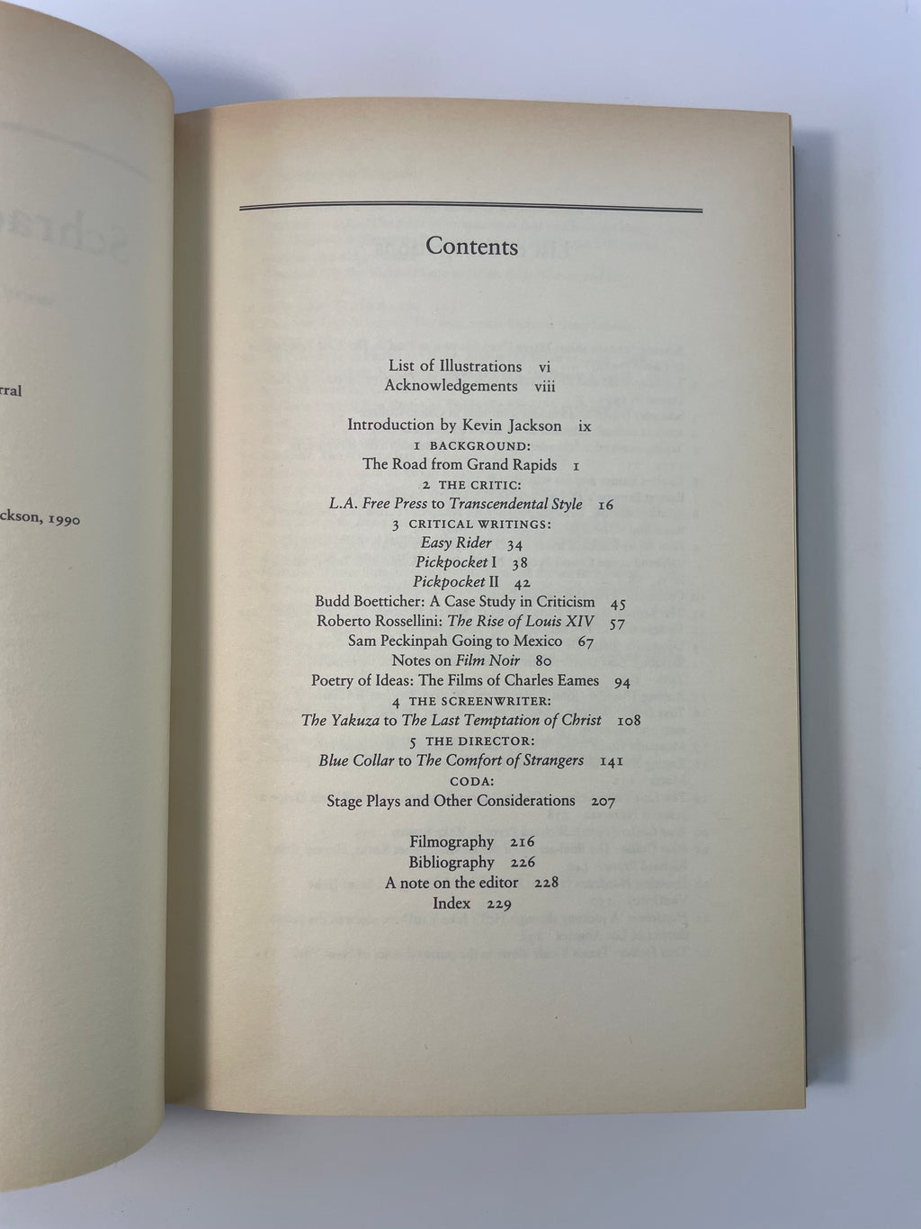 Schrader on Schrader & Other Writings edited by Kevin Jackson