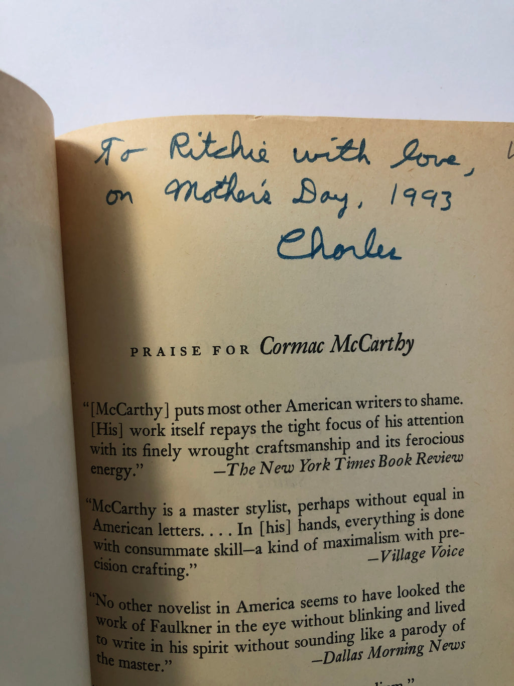 The Orchard Keeper by Cormac McCarthy