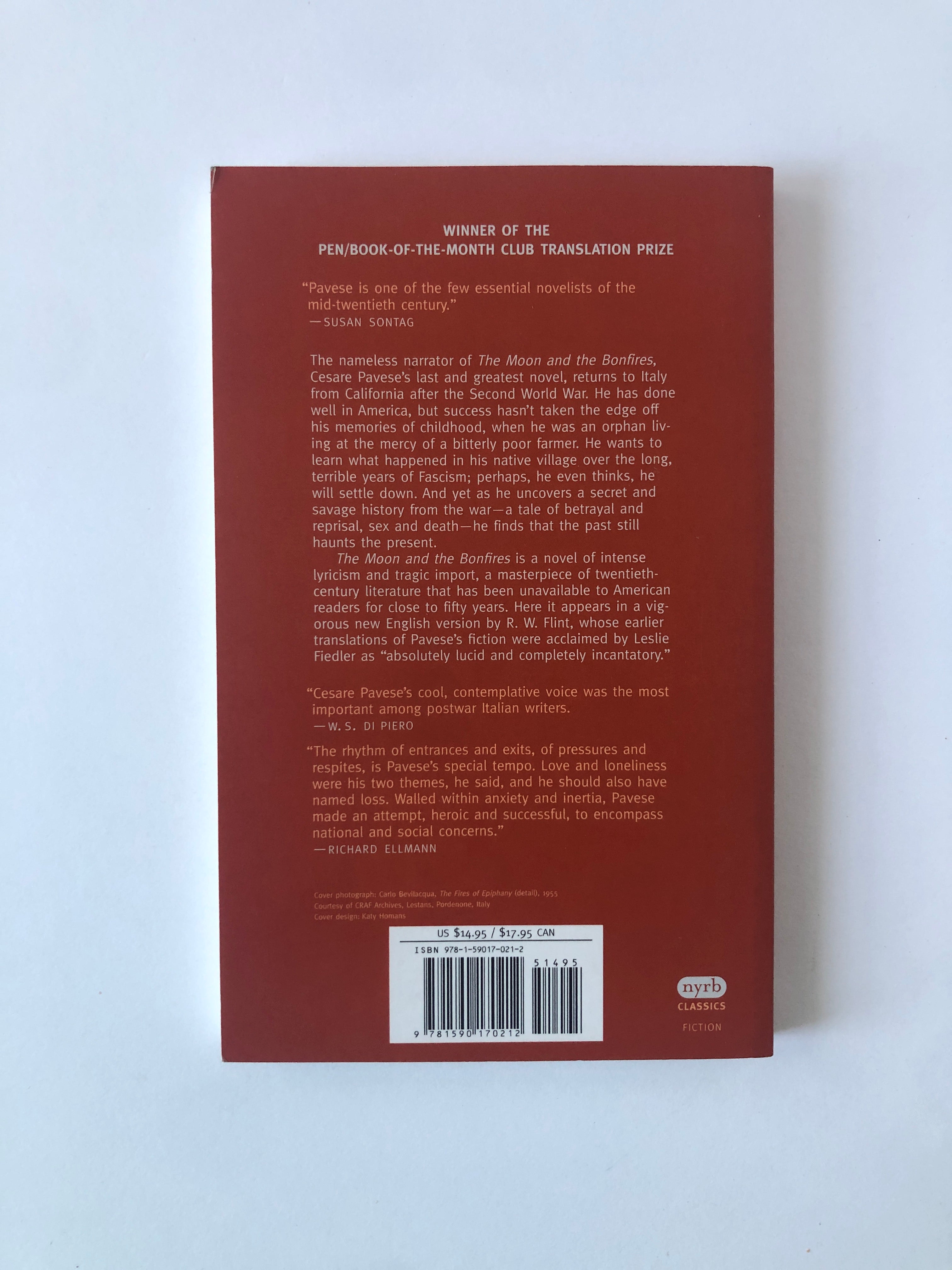The Moon and the Bonfires by Cesare Pavese - NYRB Classics