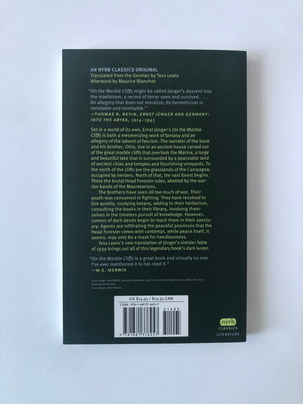 On the Marble Cliffs by Ernst Jünger - NYRB Classics