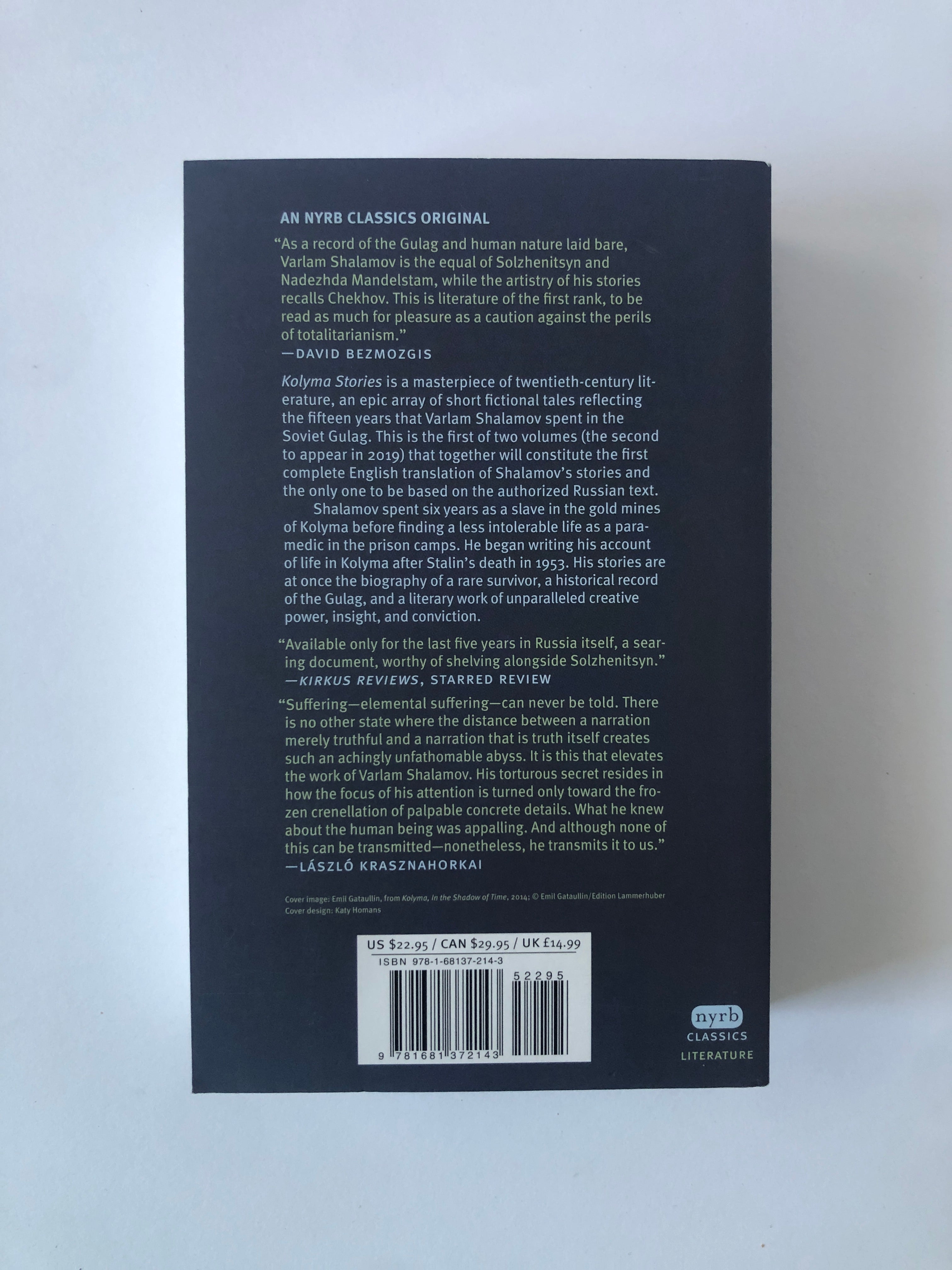 Kolyma Stories by Varlam Shalamov - NYRB Classics