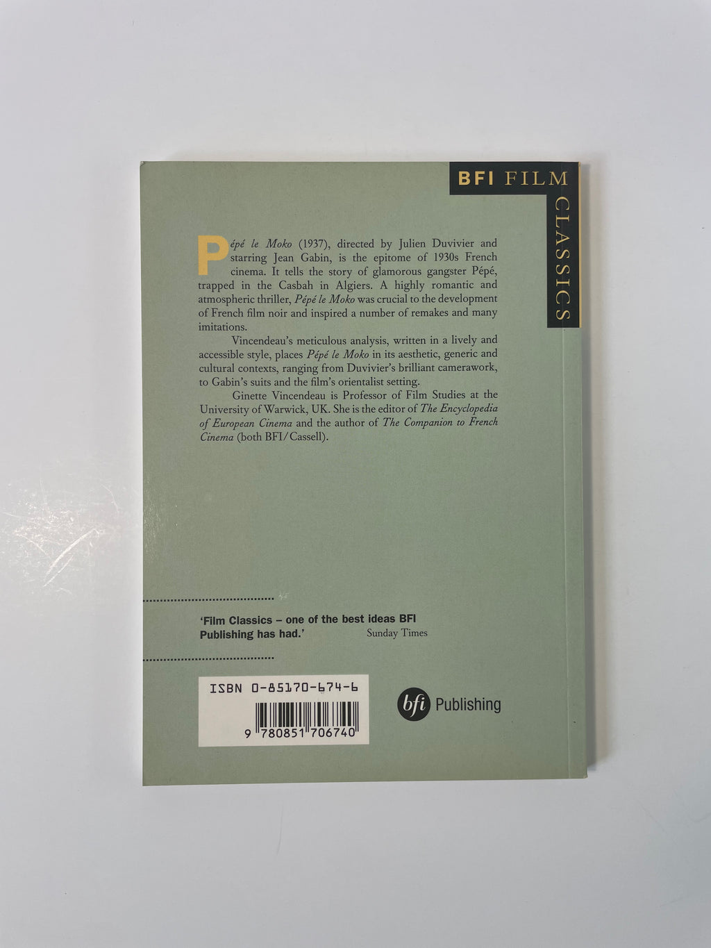 Pépé Le Moko by Ginette Vincendeau