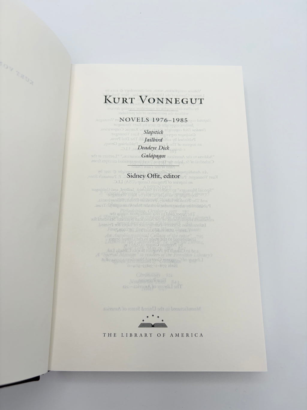 Library of America - Kurt Vonnegut: Novels 1976-1985