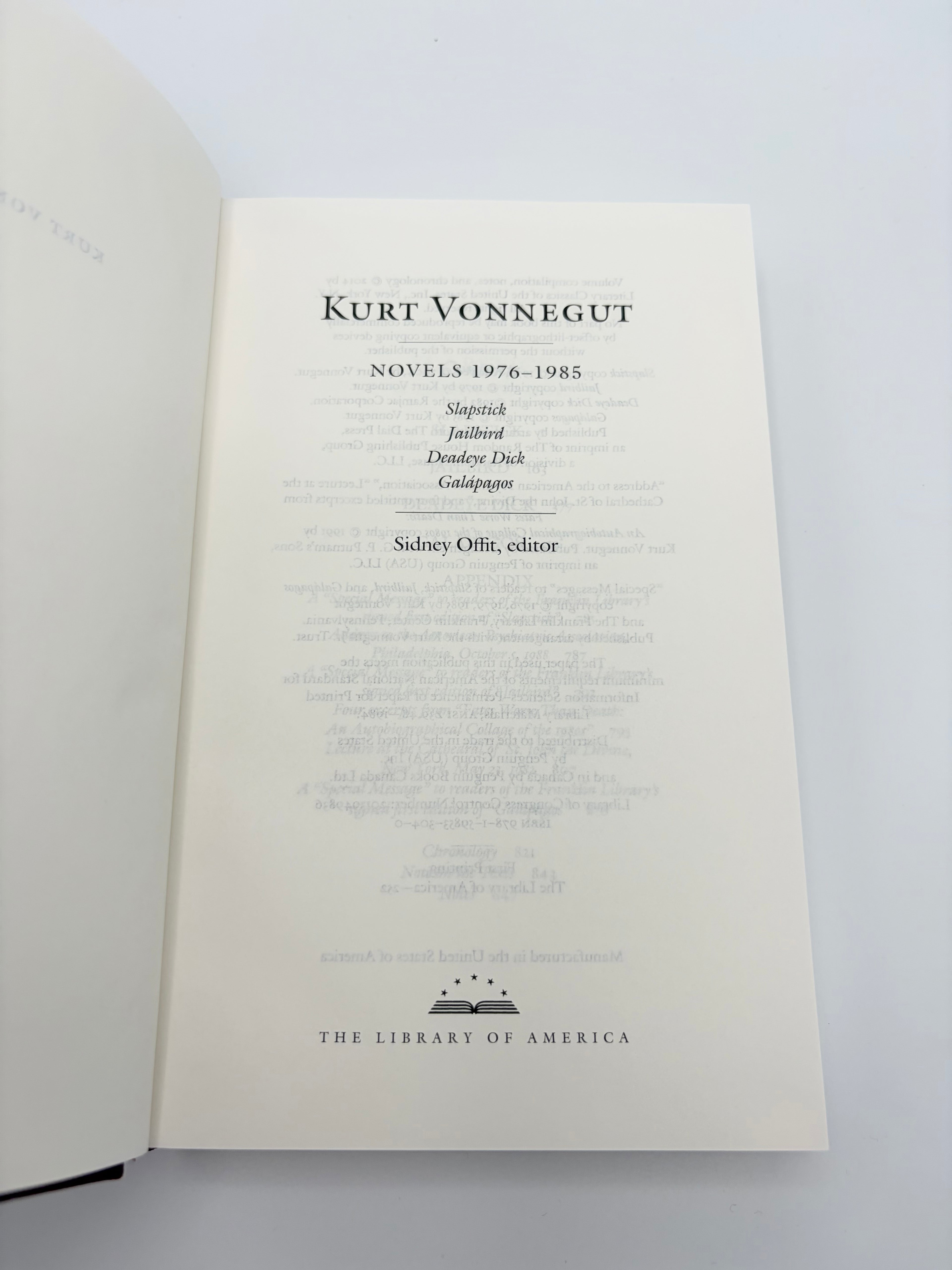 Library of America - Kurt Vonnegut: Novels 1976-1985