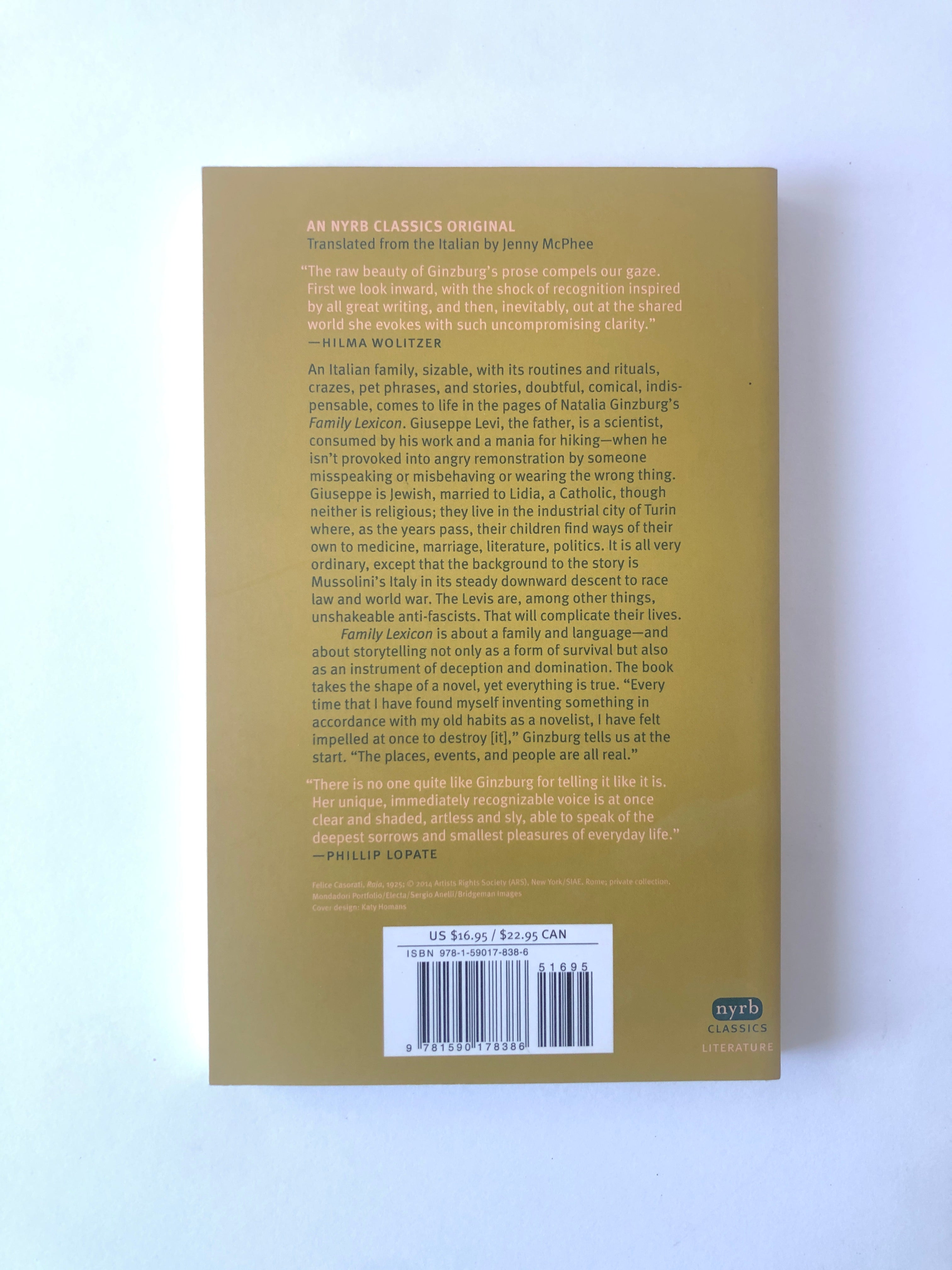 Family Lexicon by Natalia Ginzburg - NYRB Classics