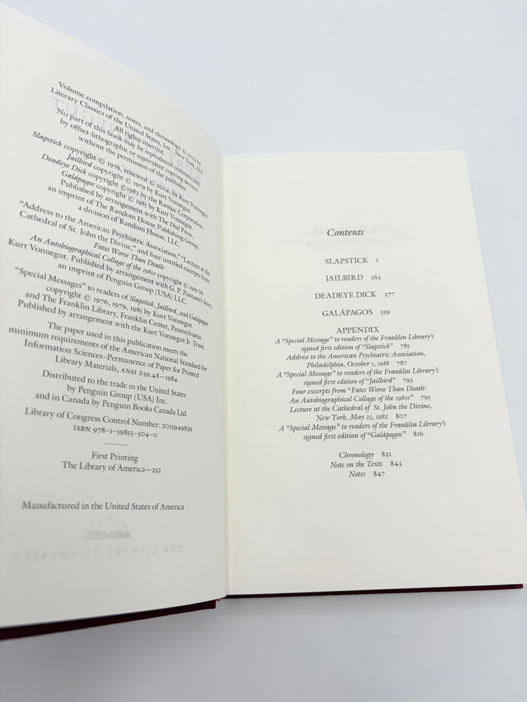 Library of America - Kurt Vonnegut: Novels 1976-1985