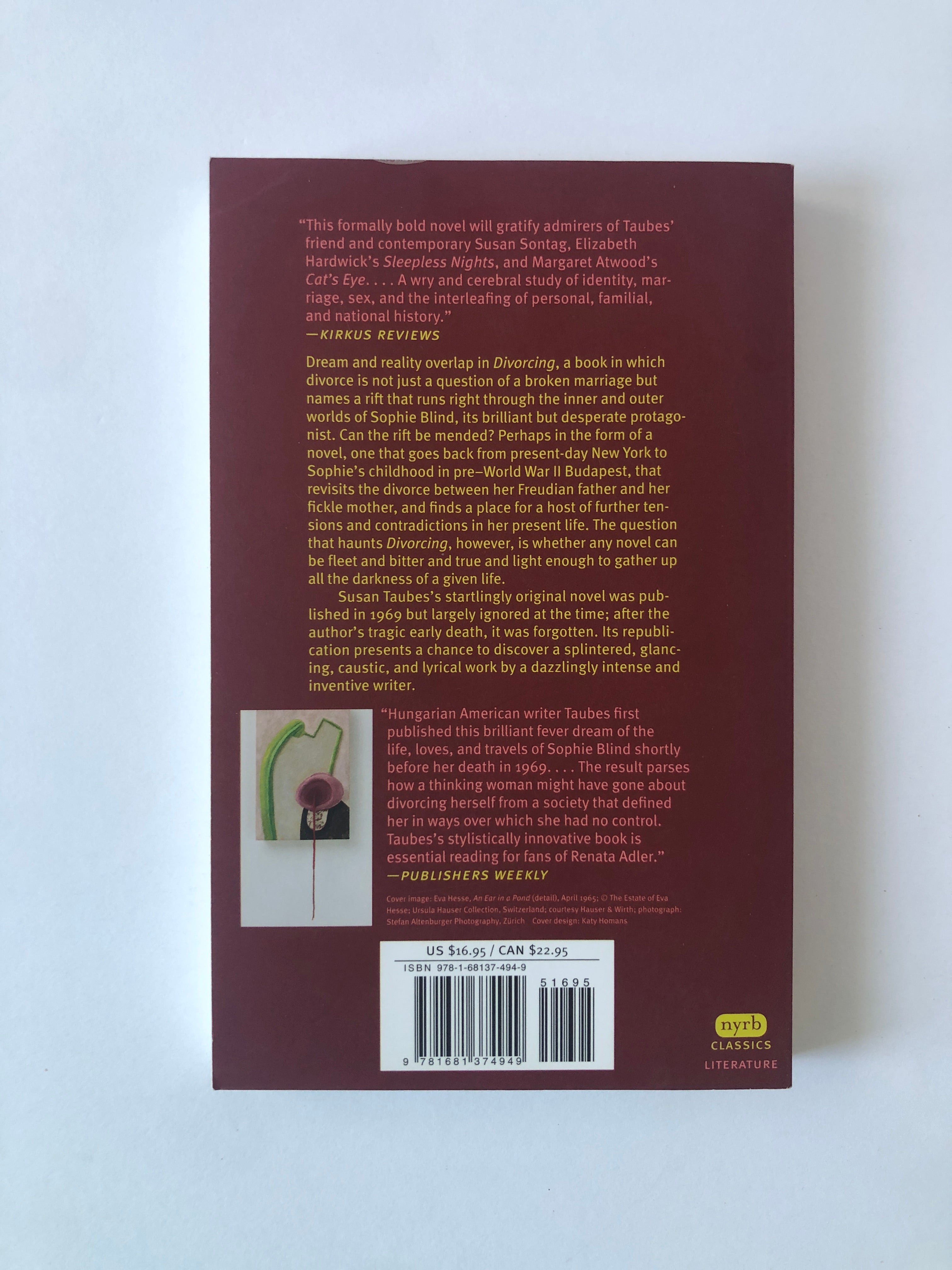Divorcing by Susan Taubes - NYRB Classics