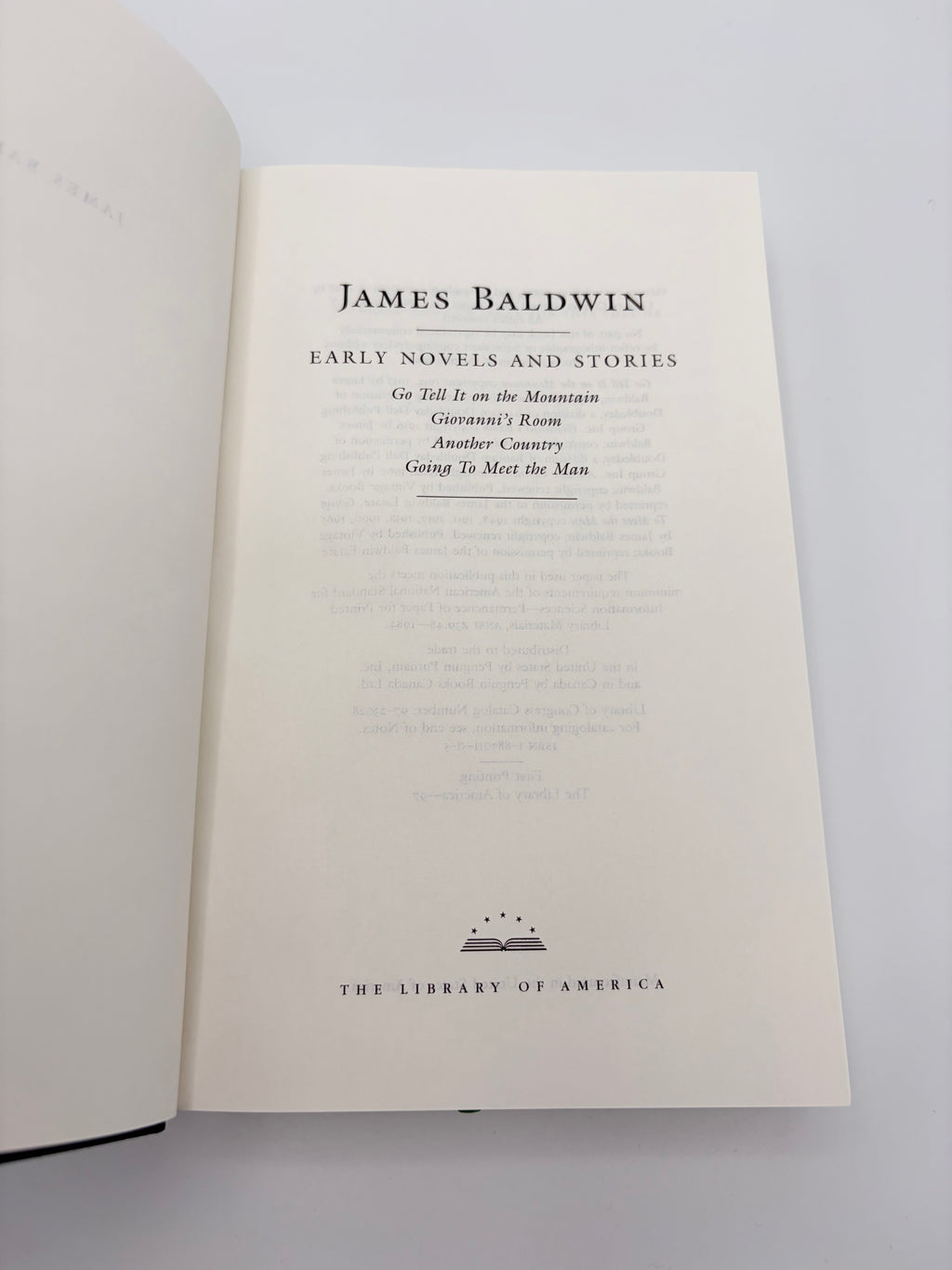 Library of America - James Baldwin: Early Novels and Stories