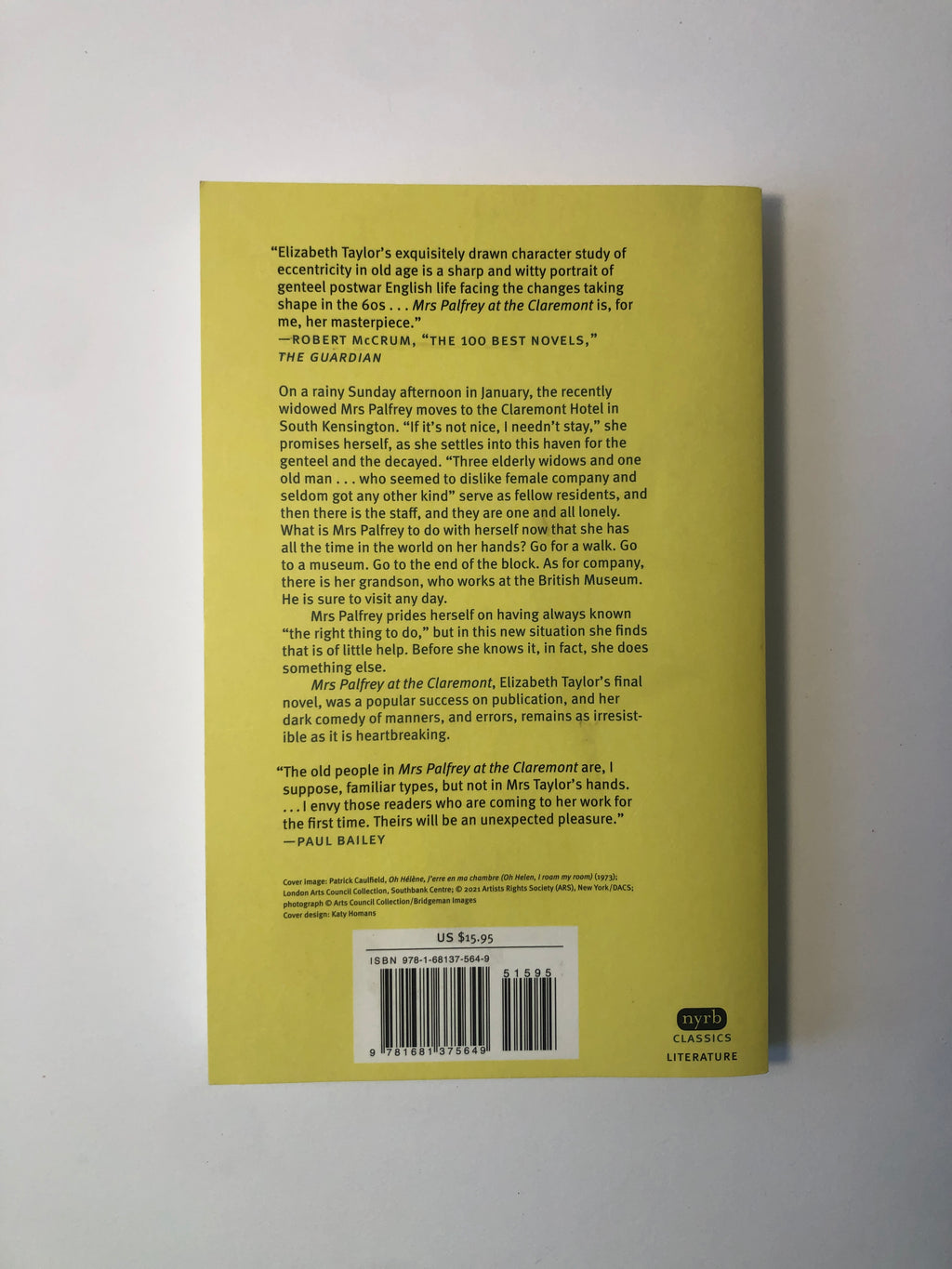 Mrs. Palfrey at the Claremont by Elizabeth Taylor - NYRB Classics