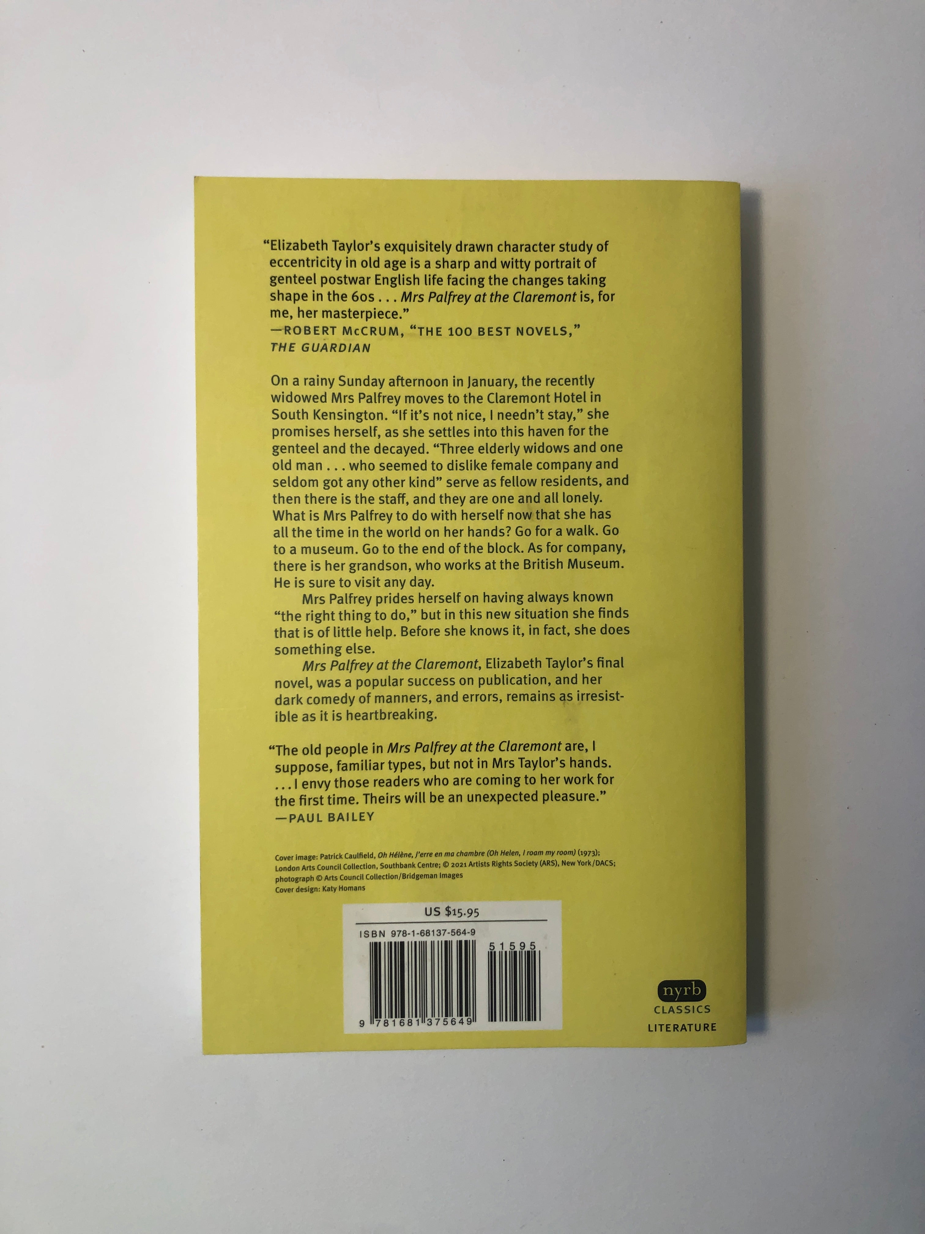 Mrs. Palfrey at the Claremont by Elizabeth Taylor - NYRB Classics
