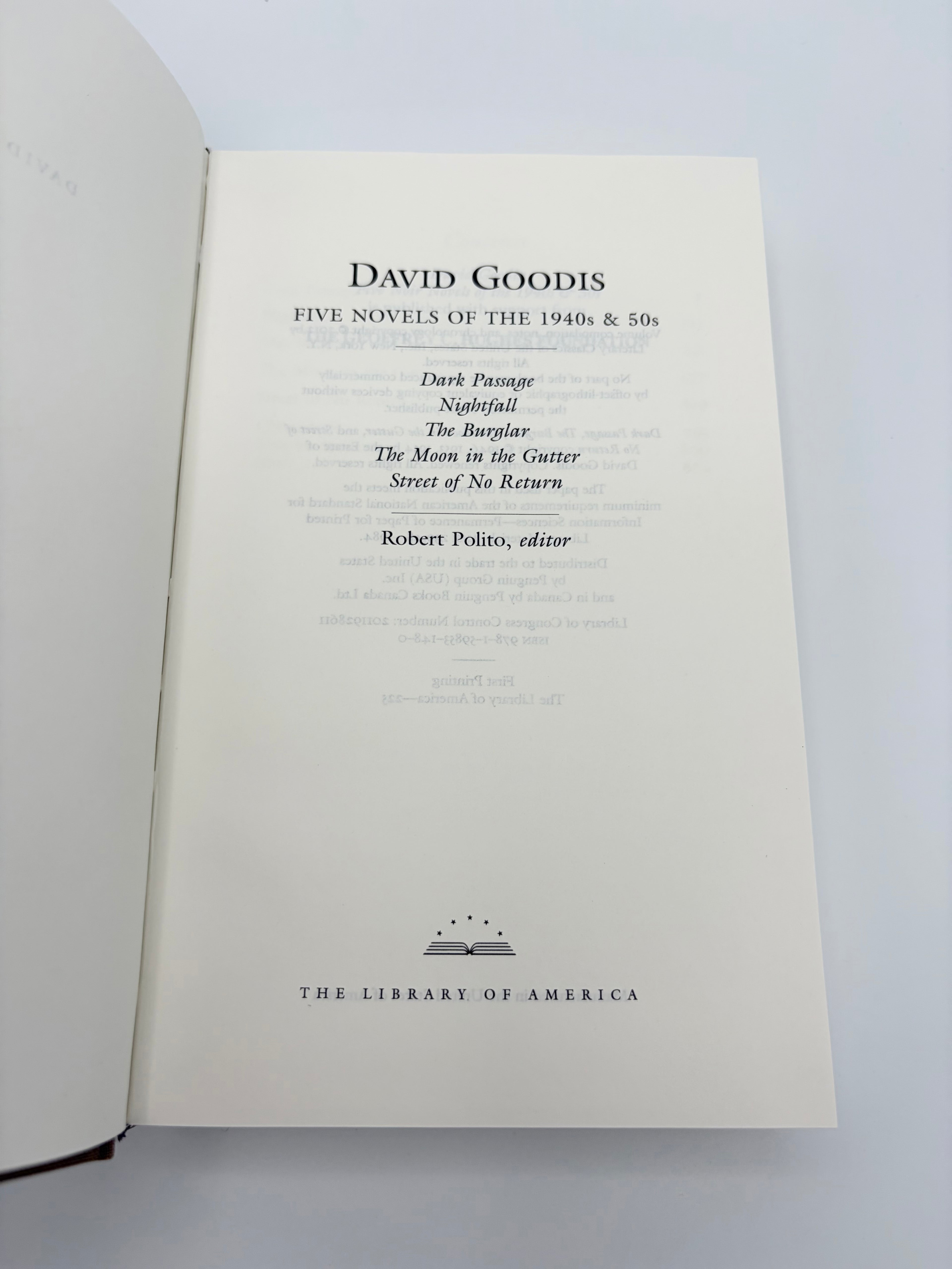 Library of America - David Goodis: Five Noir Novels of the 1940s & 50s