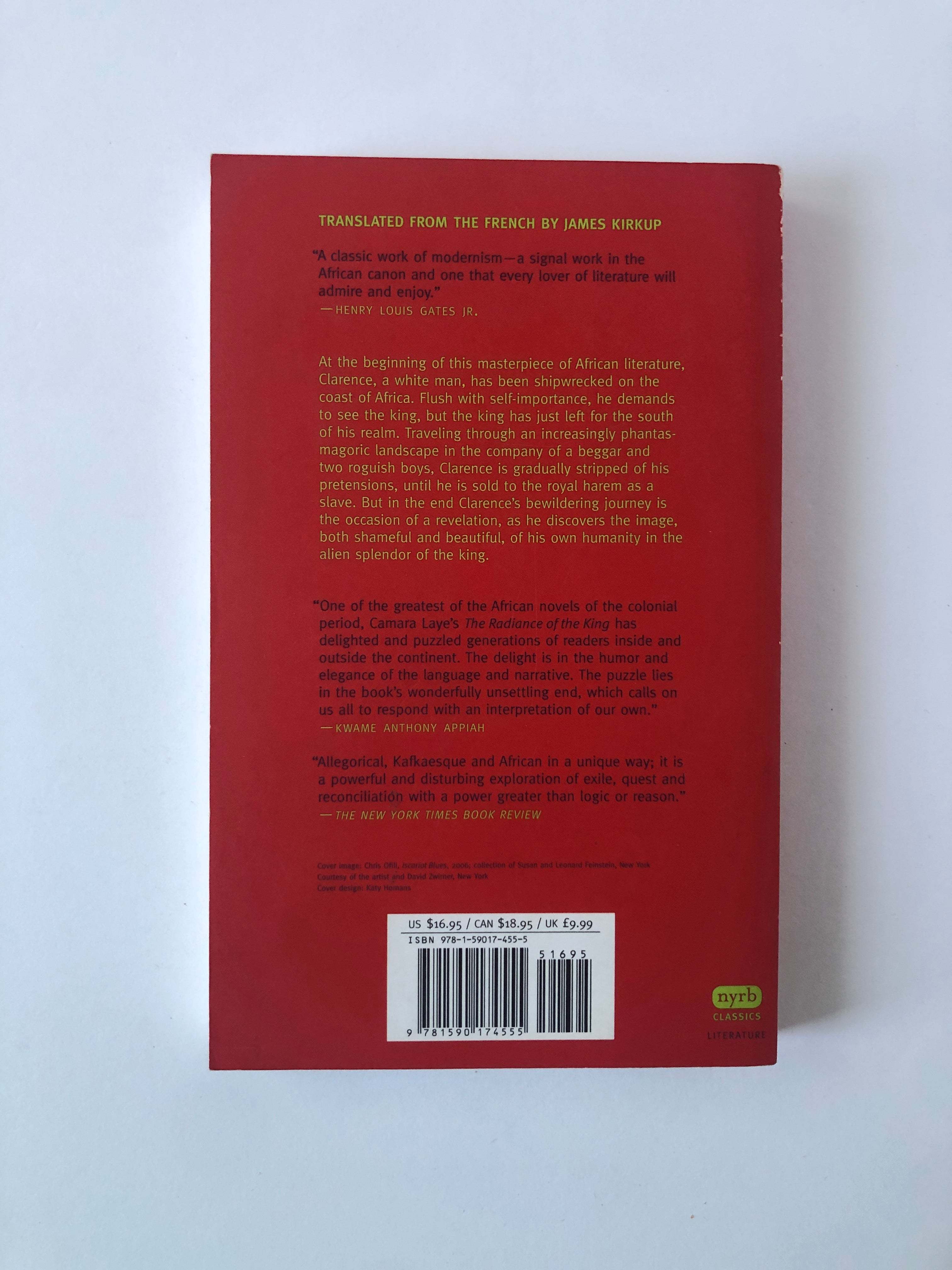 The Radiance of the King by Camara Laye - NYRB Classics