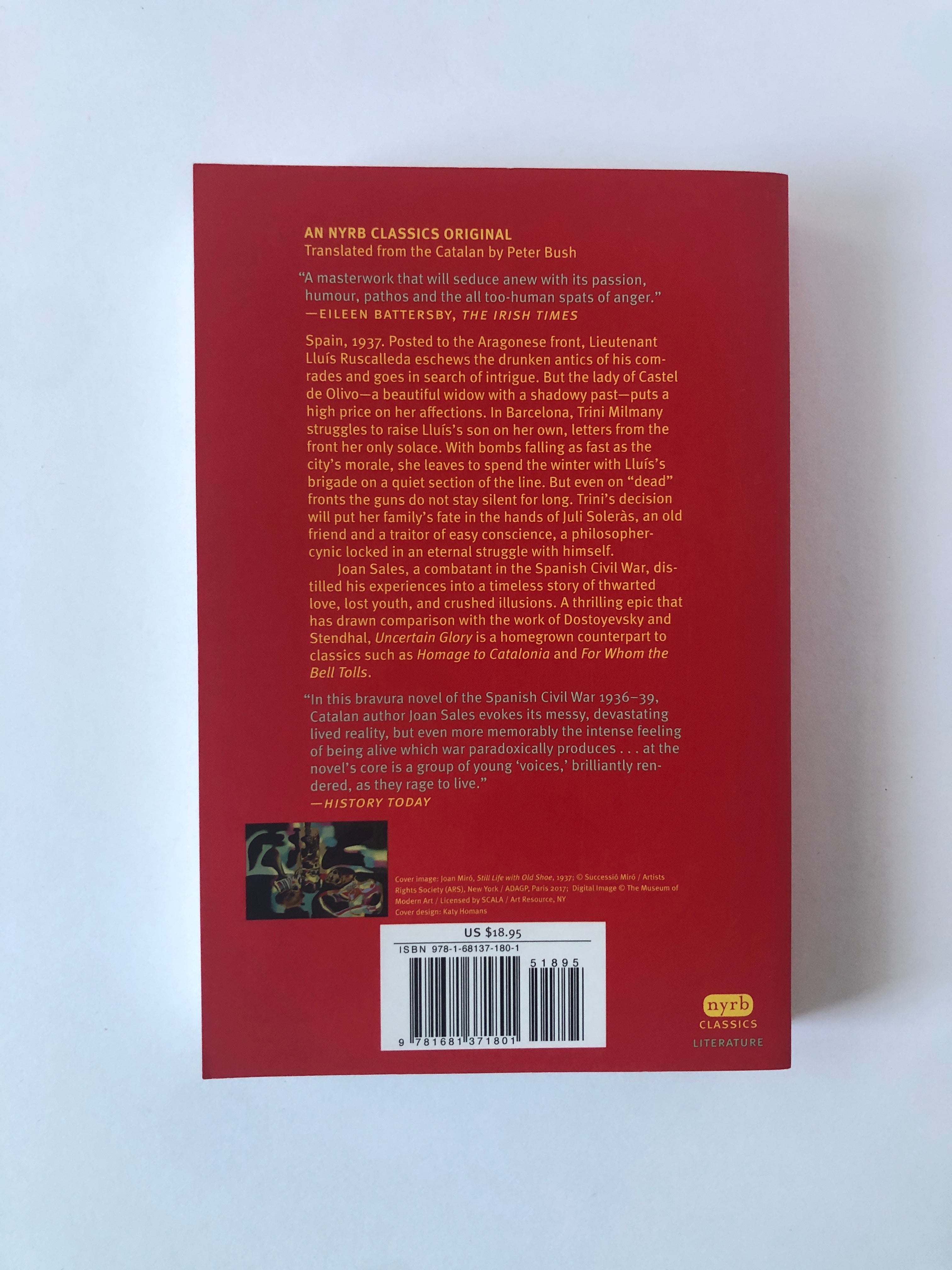 Uncertain Glory by Joan Sales - NYRB Classics