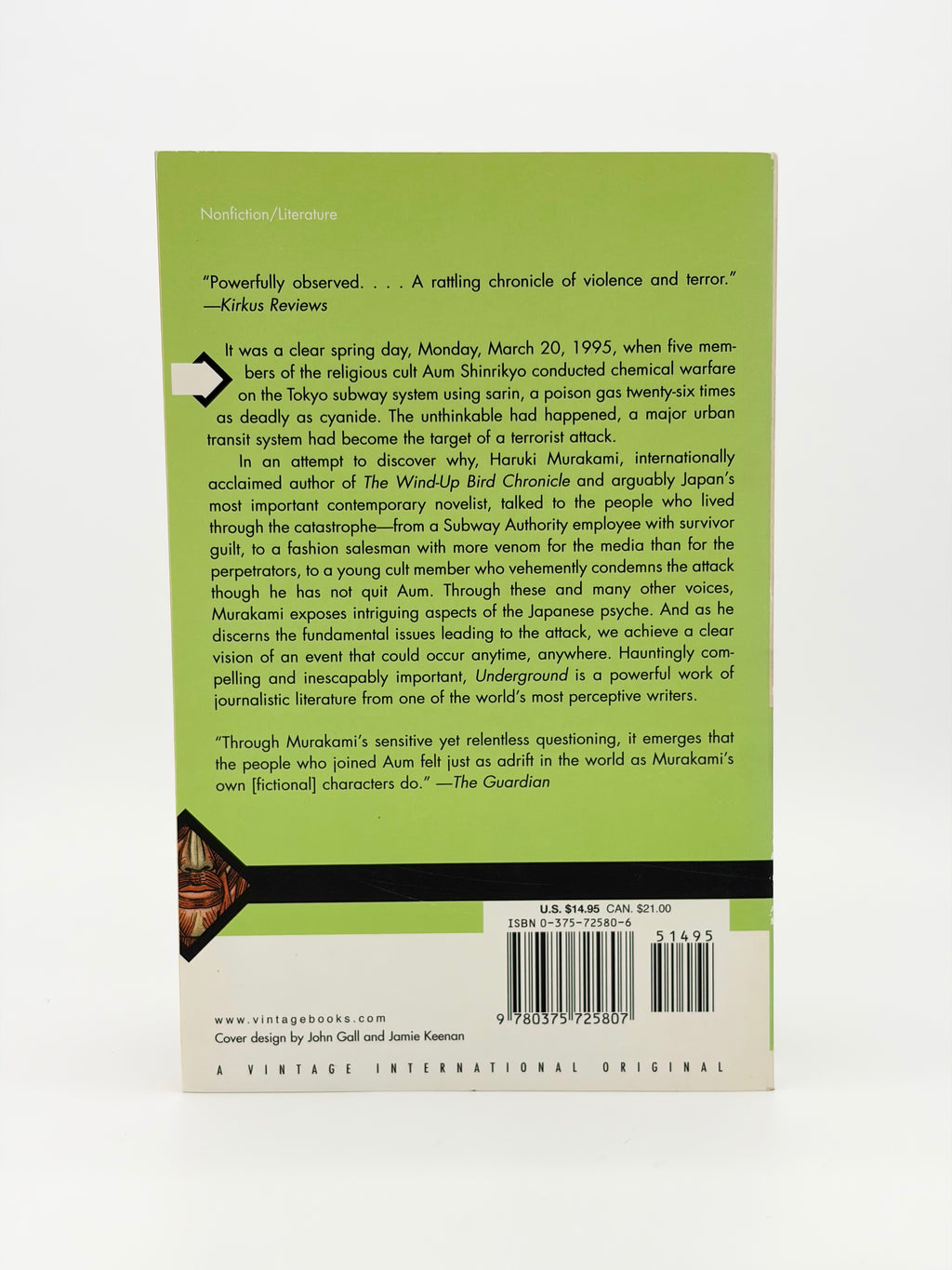 Underground - The Tokyo Gas Attack and the Japanese Psyche by Haruki Murakami