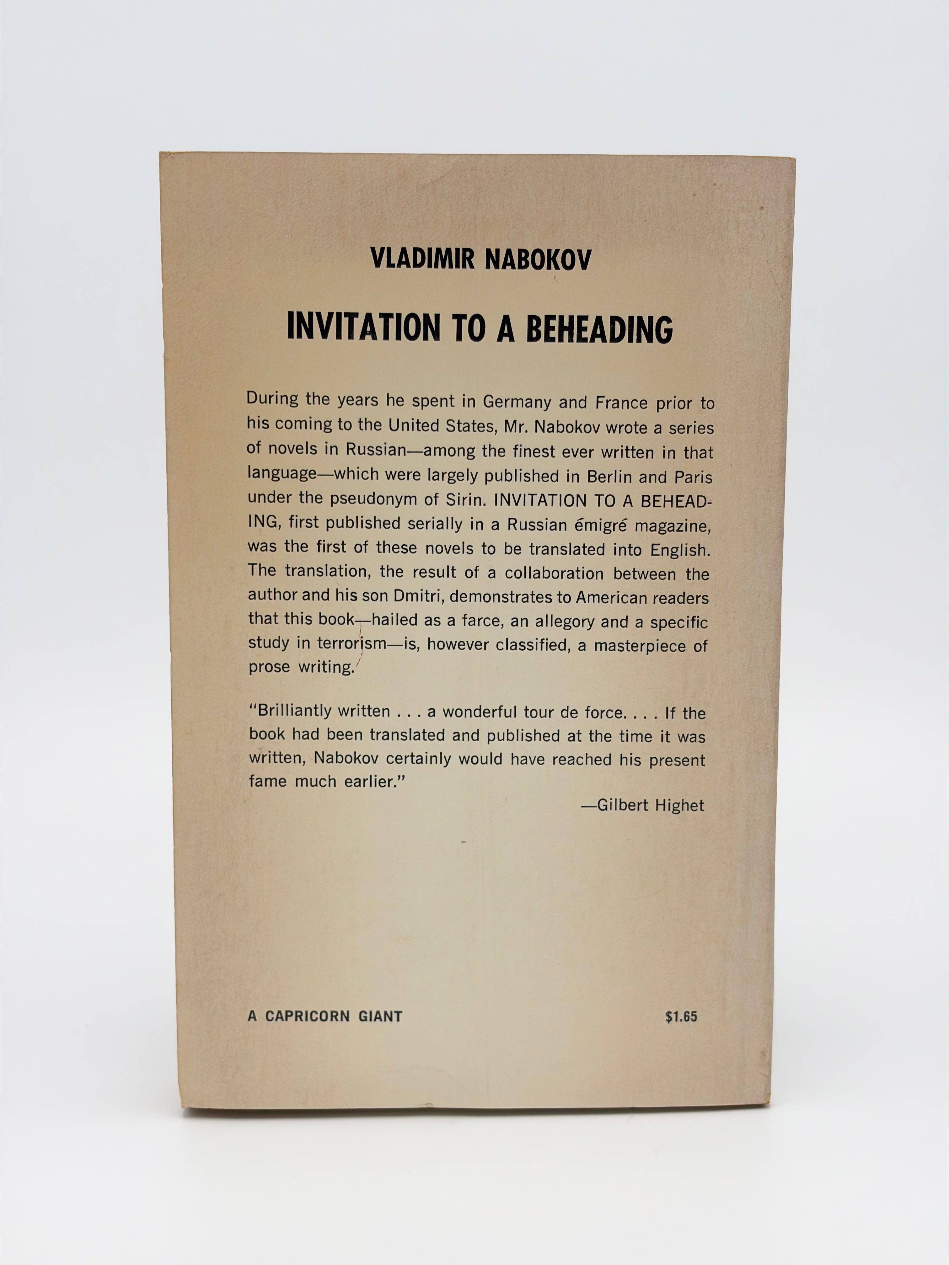 Invitation to a Beheading by Vladimir Nabokov