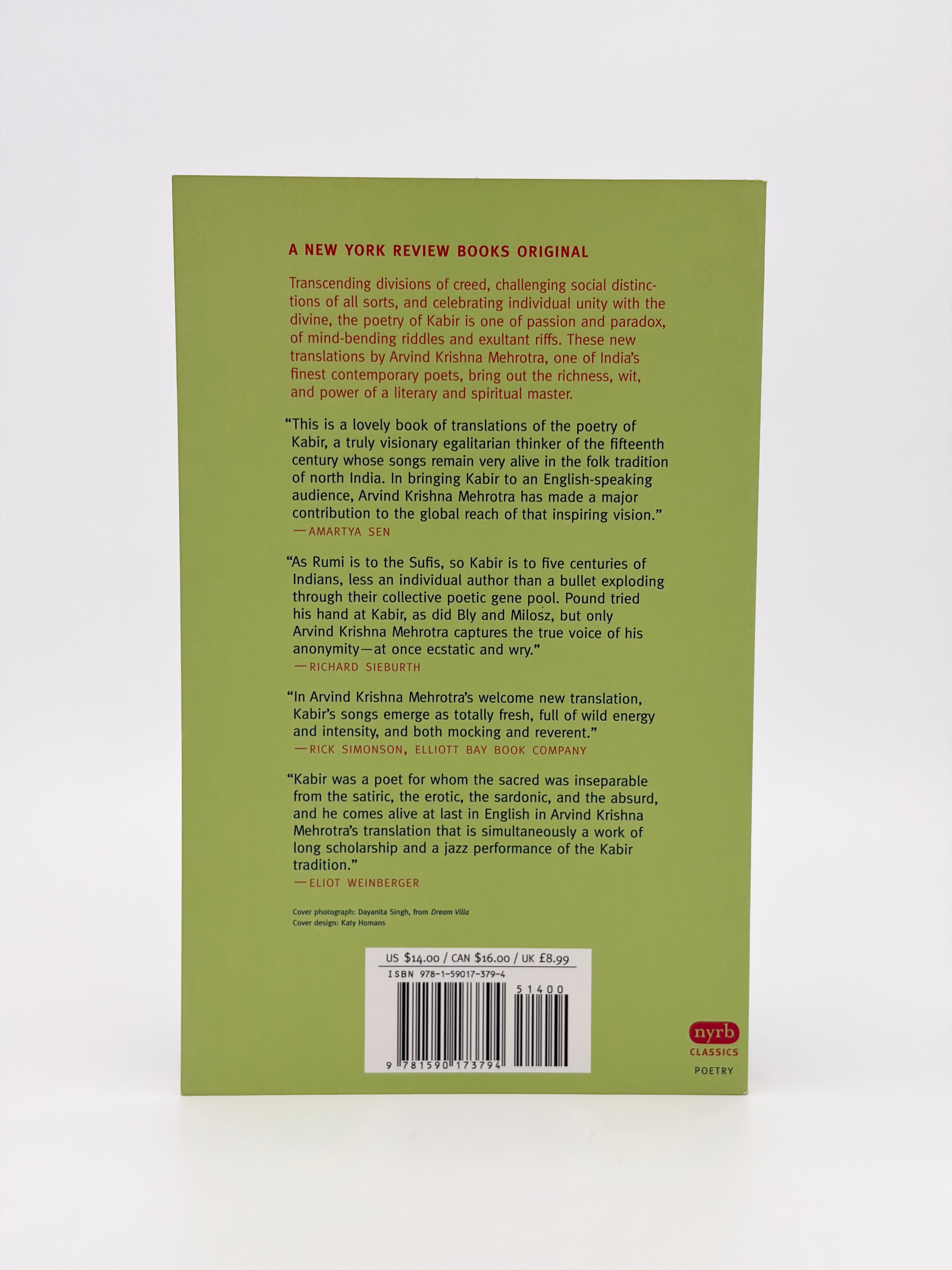 Songs of Kabir translated by by Arvind Krishna Mehrotra - NYRB Classics