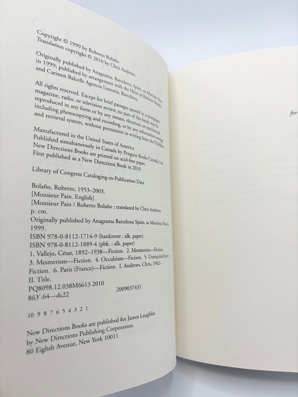 Monsieur Pain by Roberto Bolaño