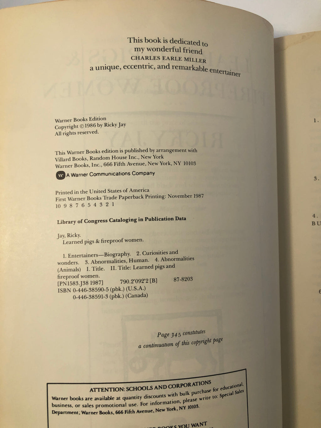 Learned Pigs & Fireproof Women by Ricky Jay