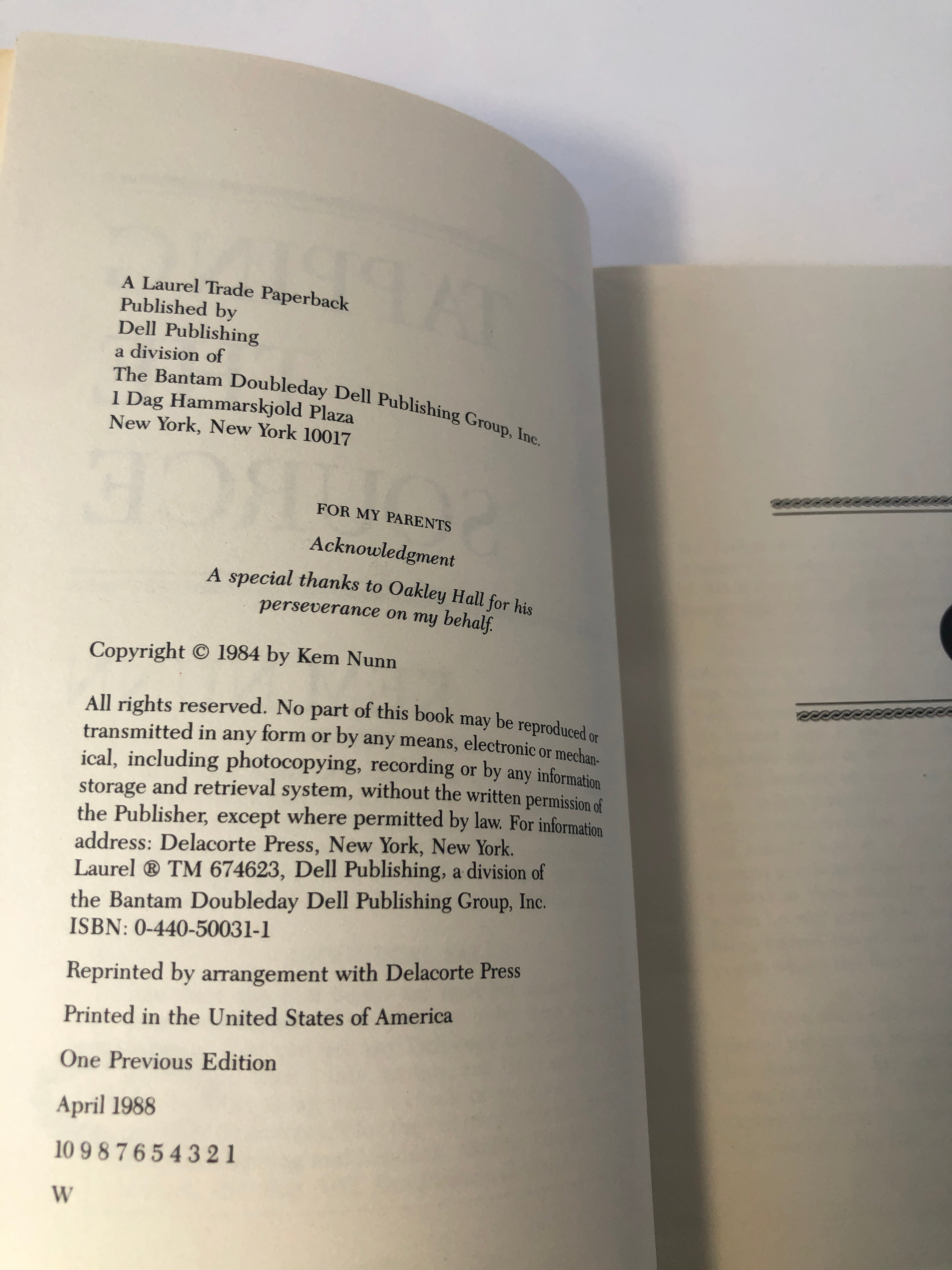 Tapping the Source by Kem Nunn