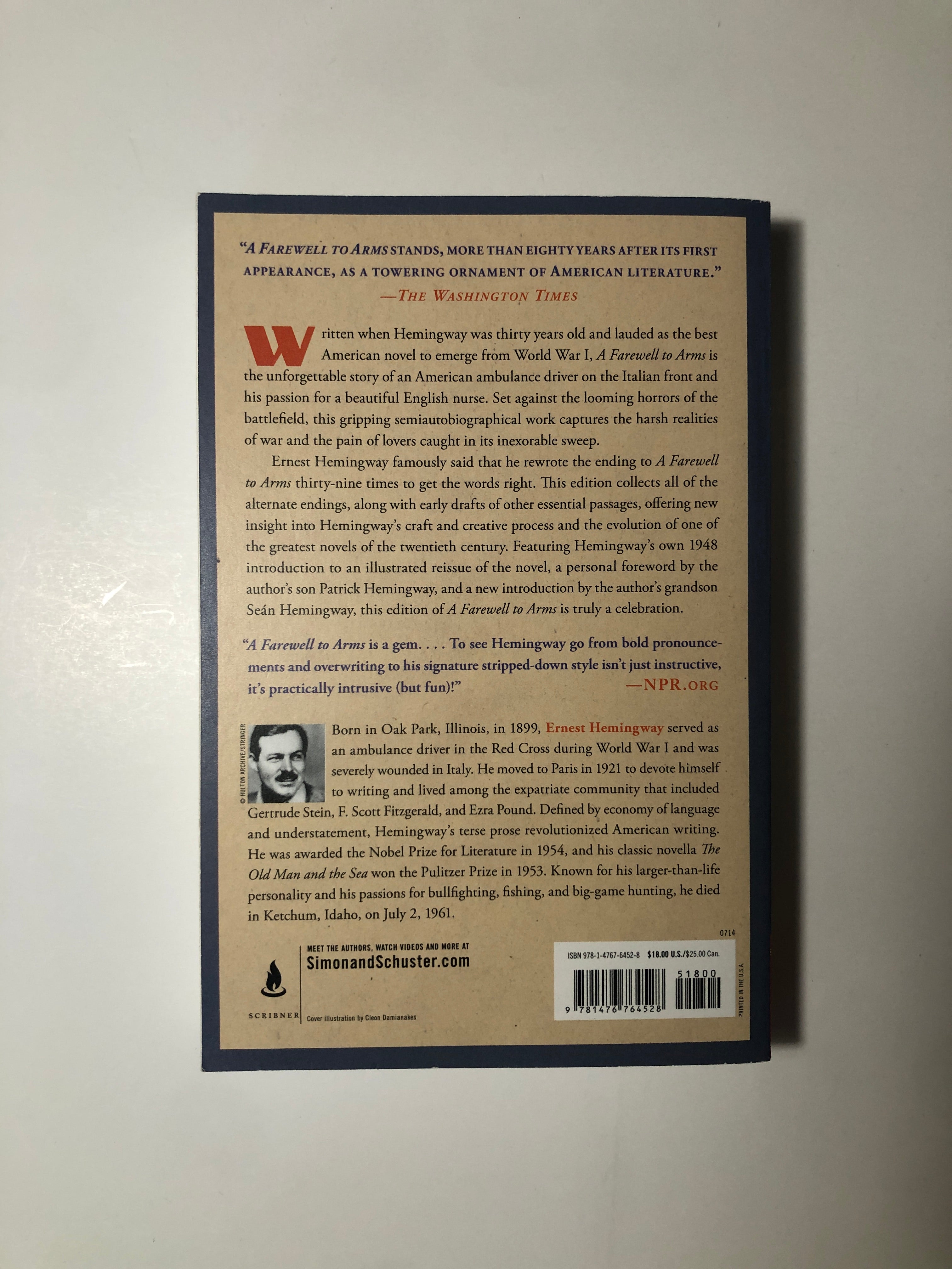 A Farewell to Arms by Ernest Hemingway