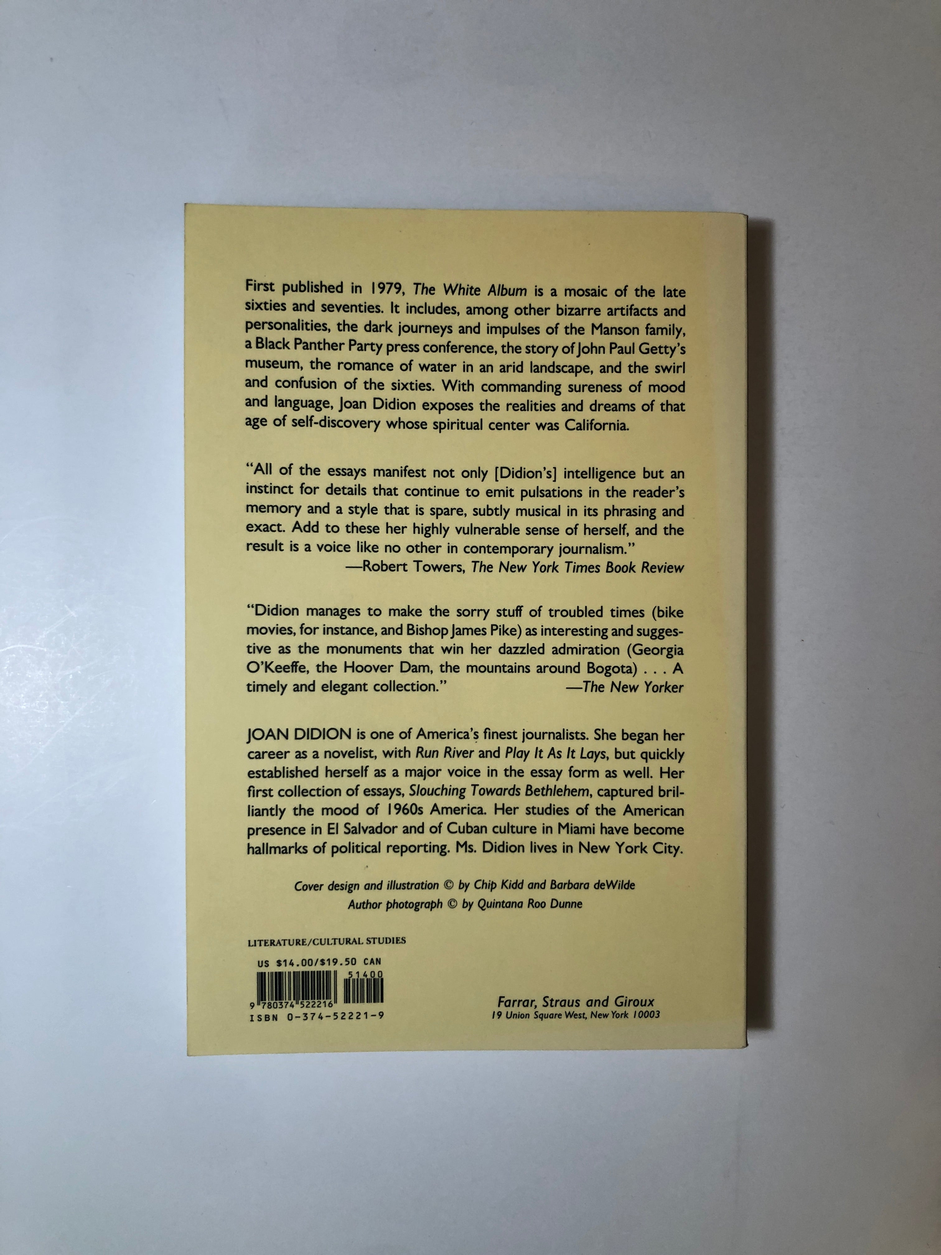 The White Album - Essays by Joan Didion