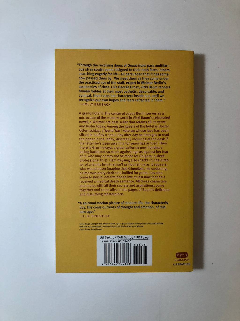 Grand Hotel by Vicki Baum - NYRB Classics