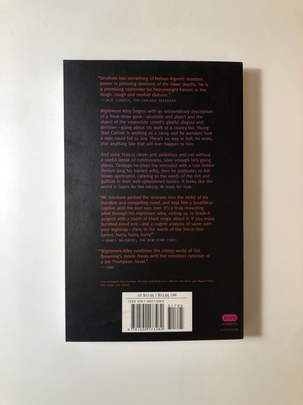 Nightmare Alley by William Lindsay Gresham - NYRB Classics