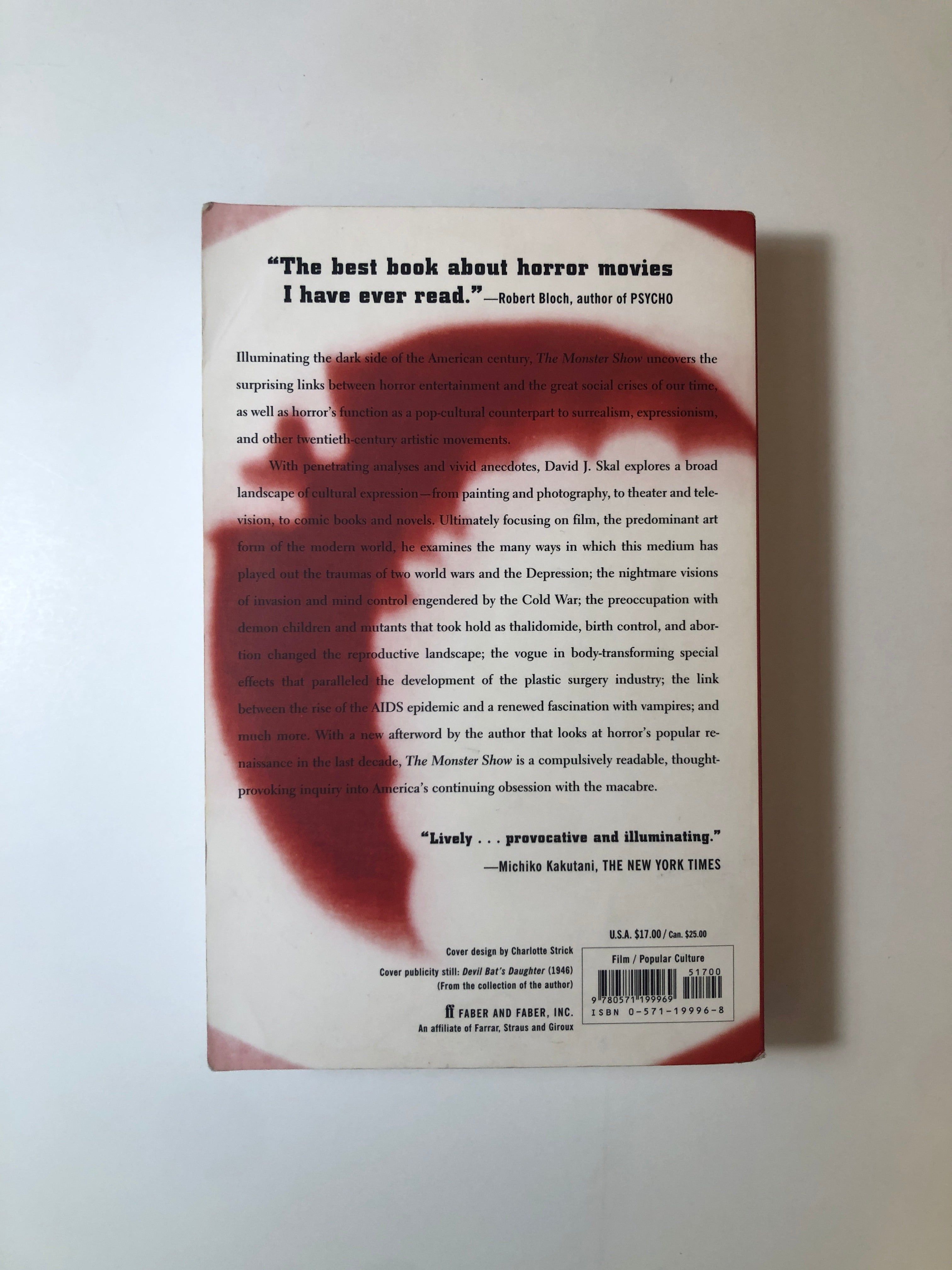 The Monster Show - A Cultural History of Horror by David J. Skal