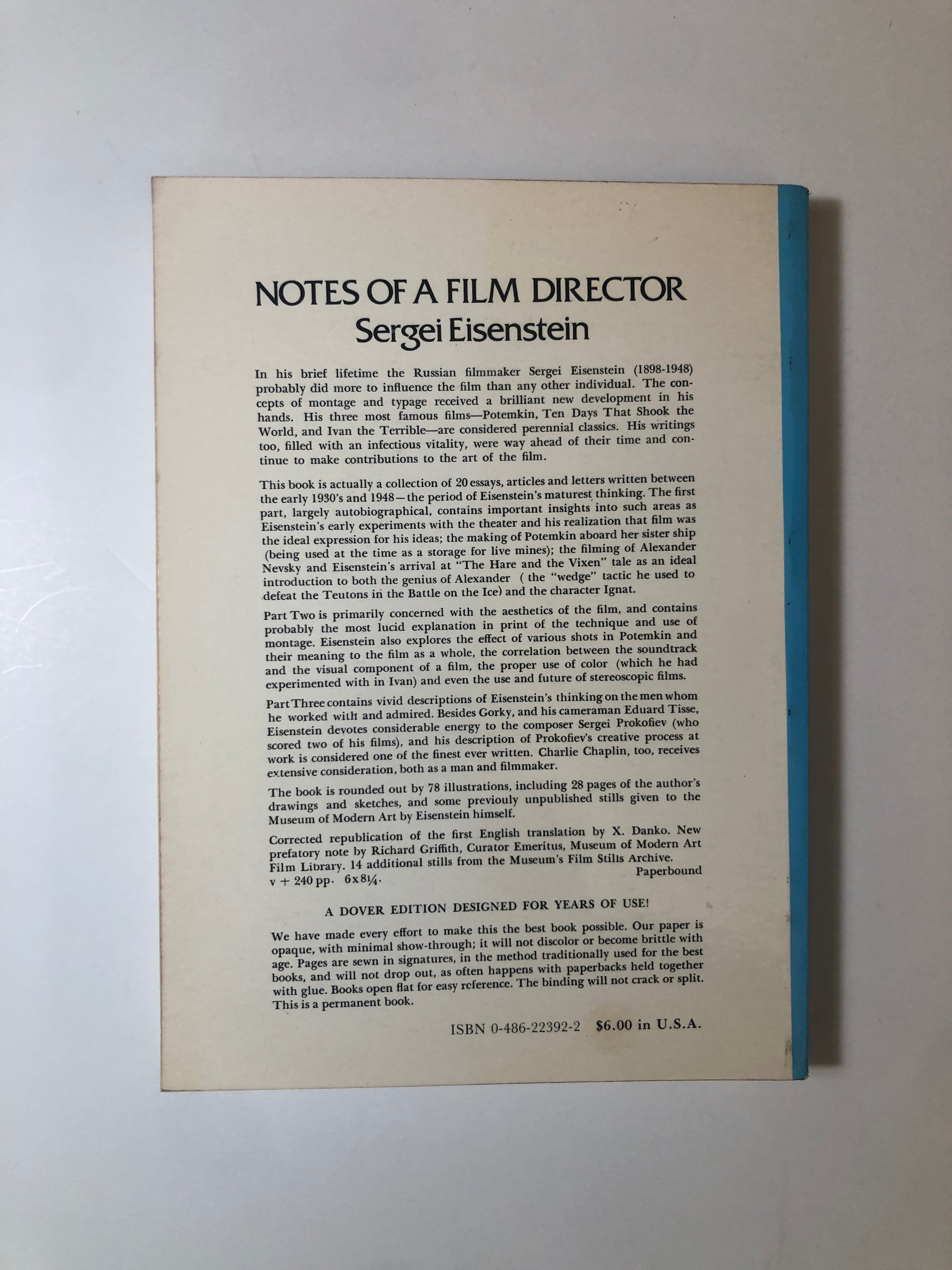 Notes of a Film Director by Sergei Eisenstein
