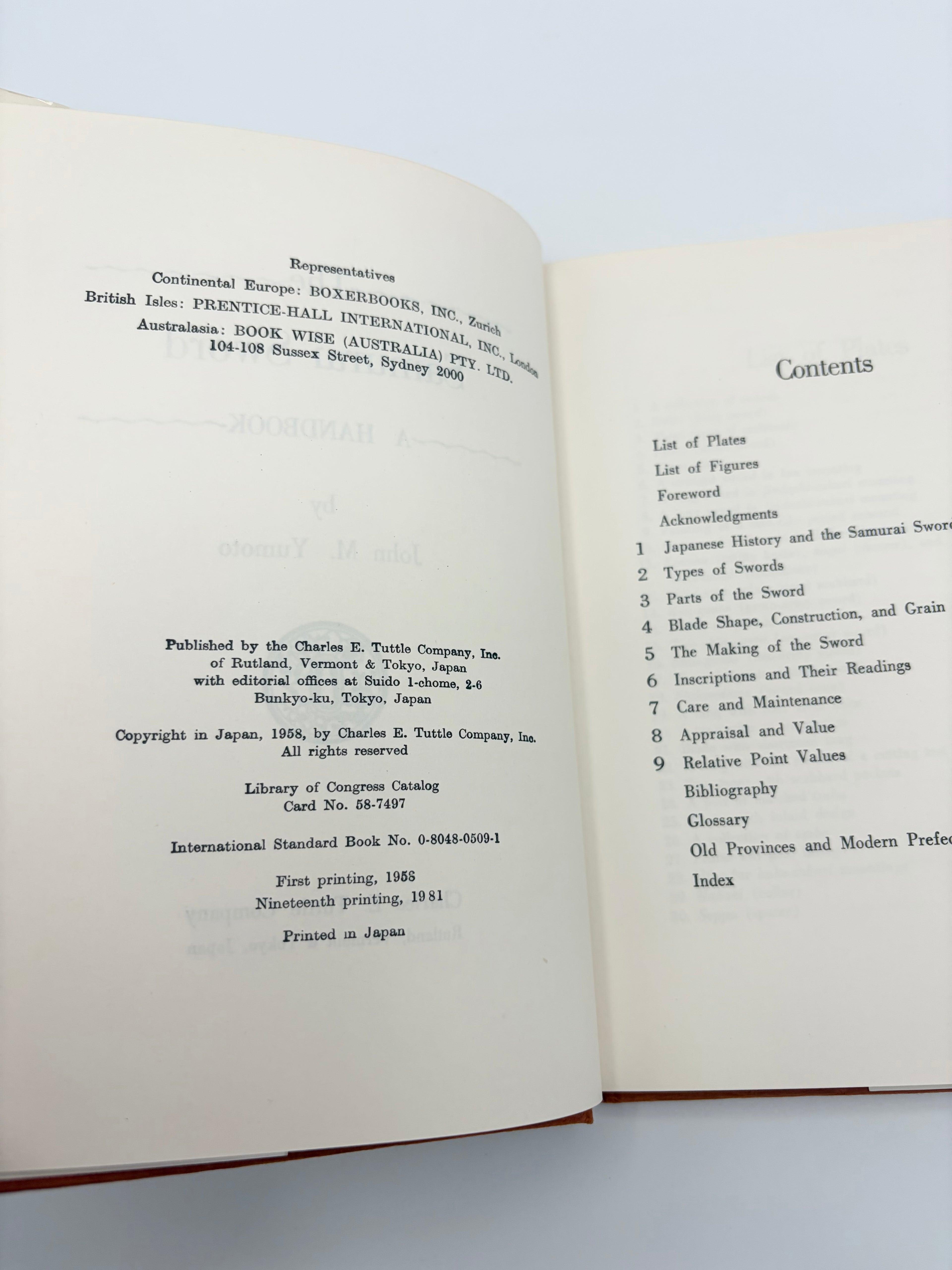 The Samurai Sword - A Handbook by John M. Yumoto