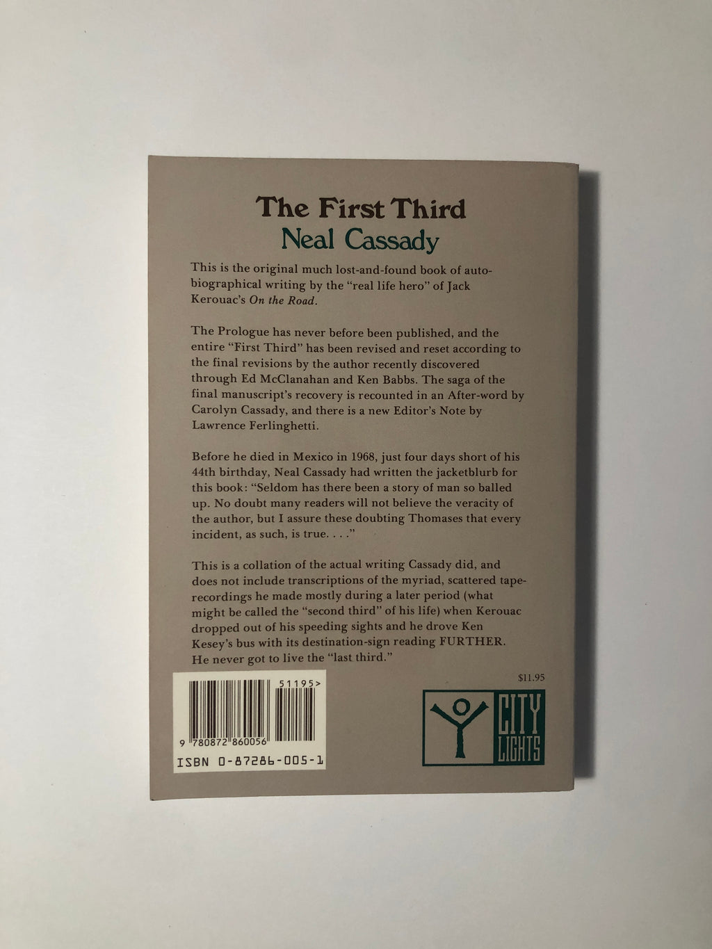 The First Third by Neal Cassady