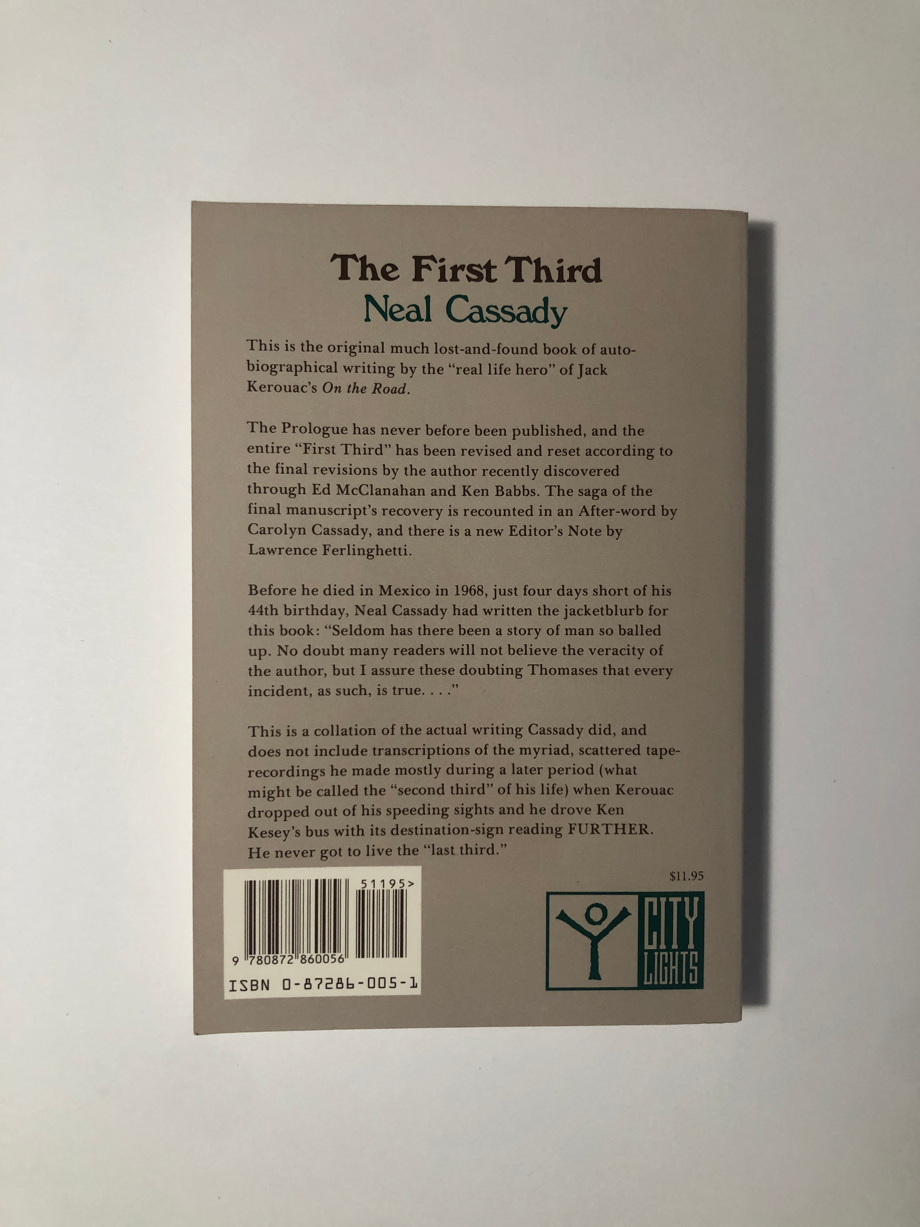 The First Third by Neal Cassady