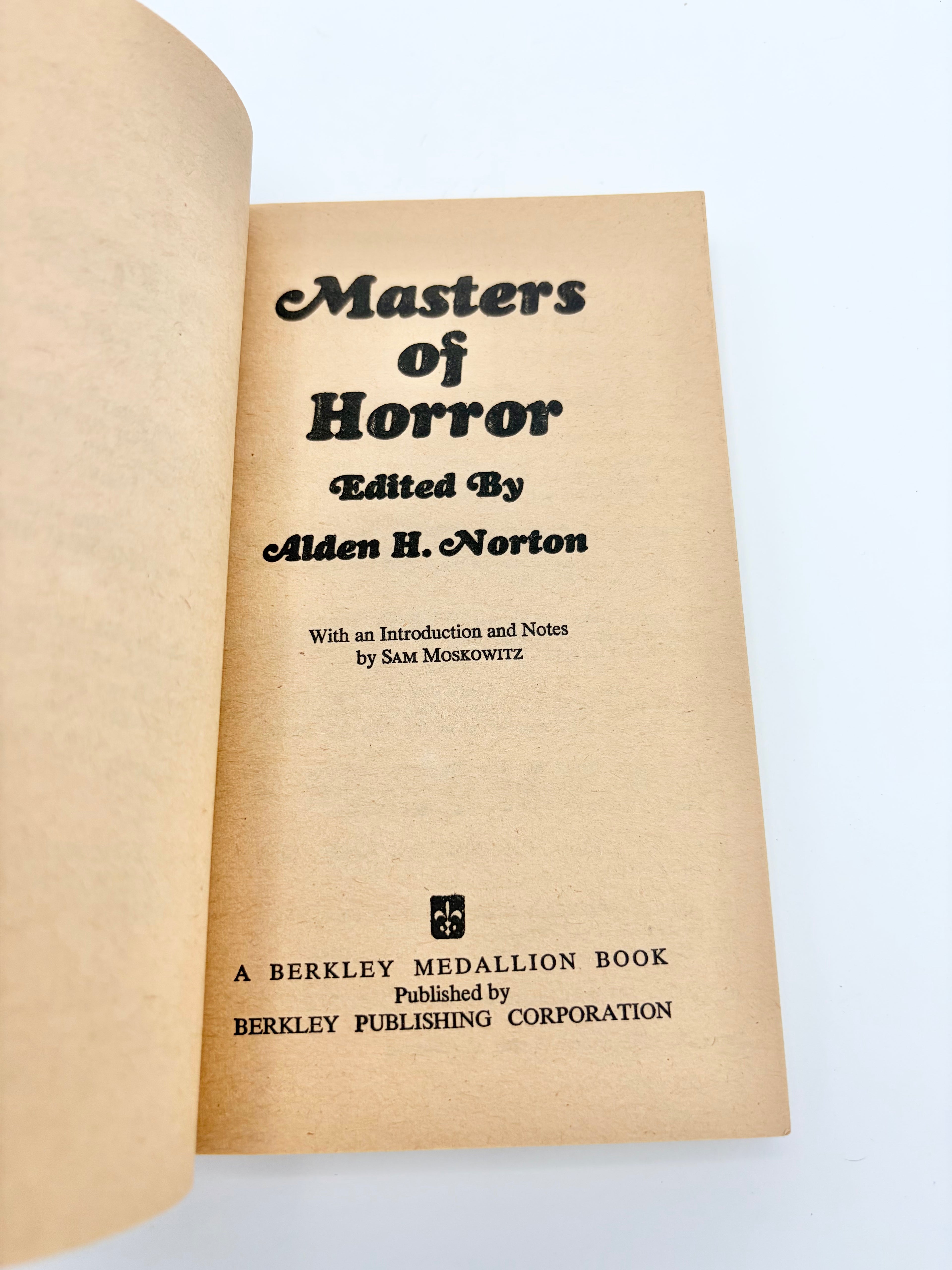Masters of Horror edited by Alden H. Norton