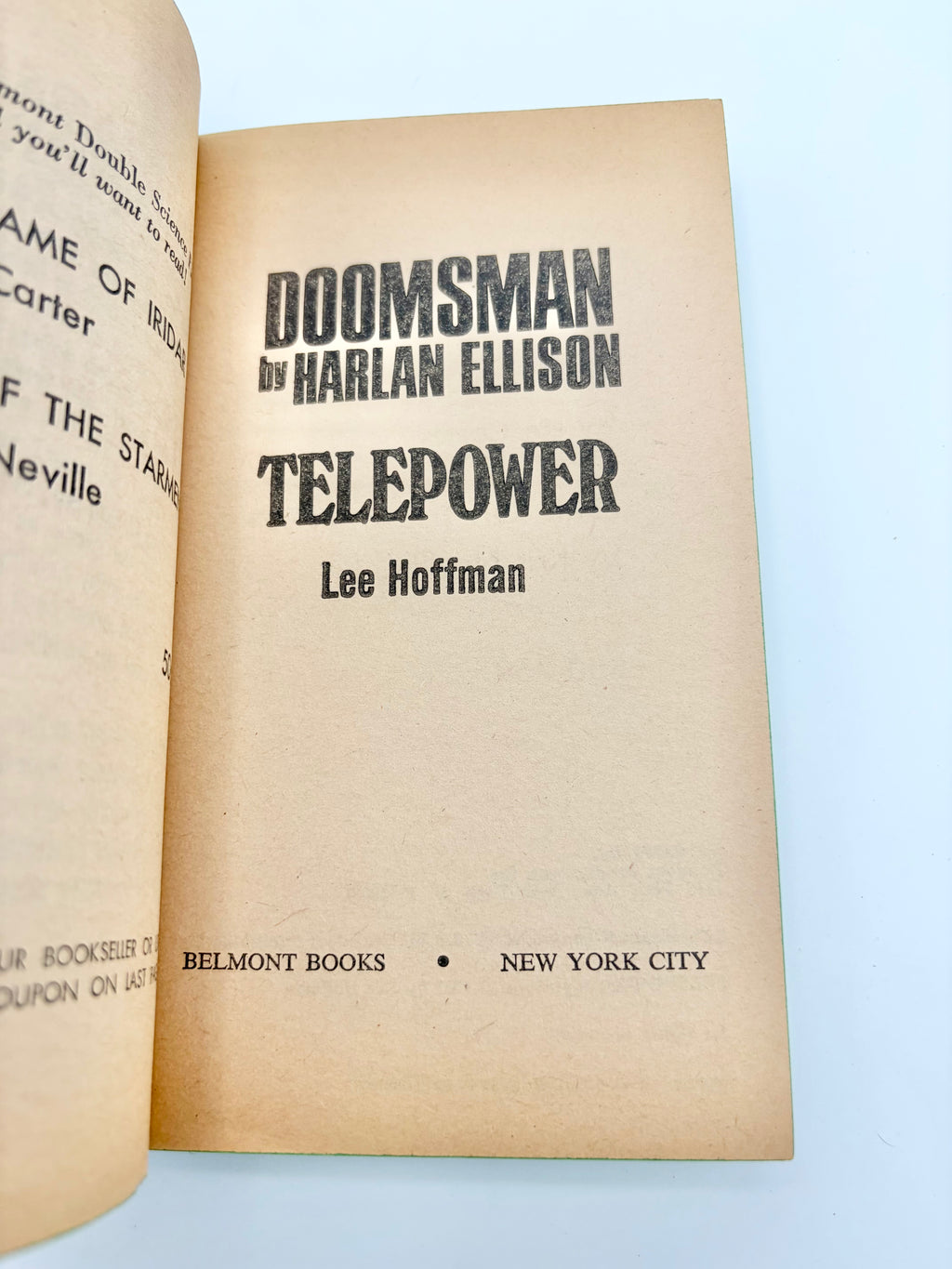 Doomsman by Harlan Ellison + Telepower by Lee Hoffman