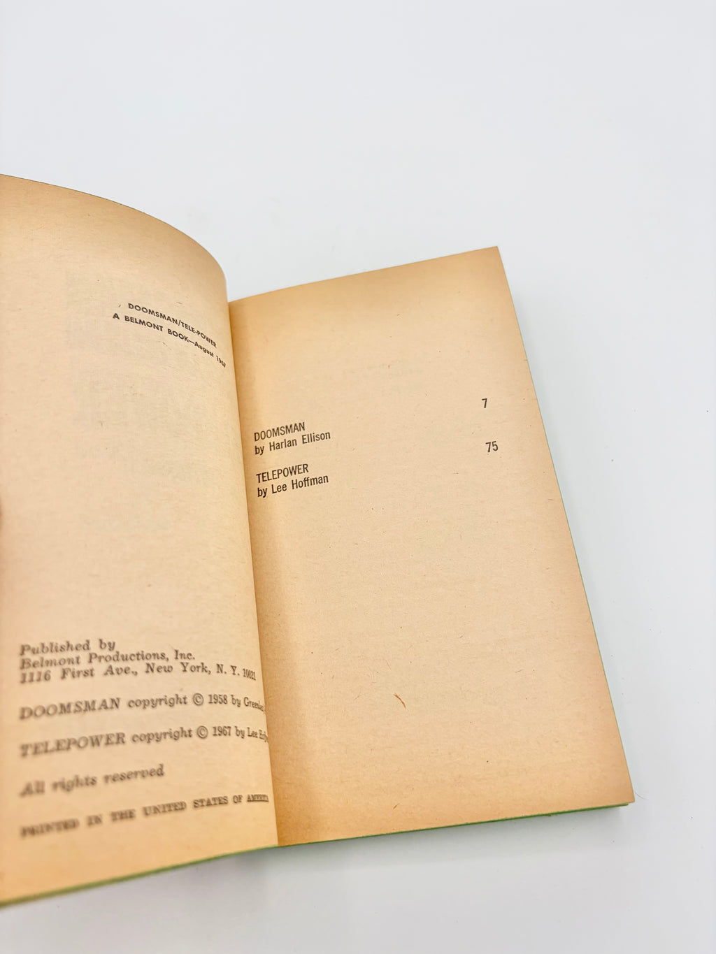 Doomsman by Harlan Ellison + Telepower by Lee Hoffman