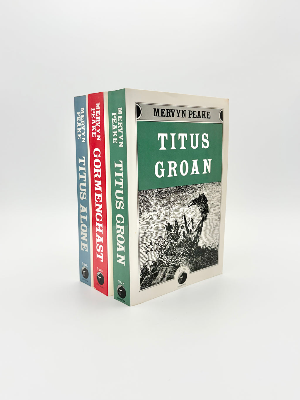 The Gormenghast Trilogy by Mervyn Peake - Titus Groan, Gormenghast, and Titus Alone
