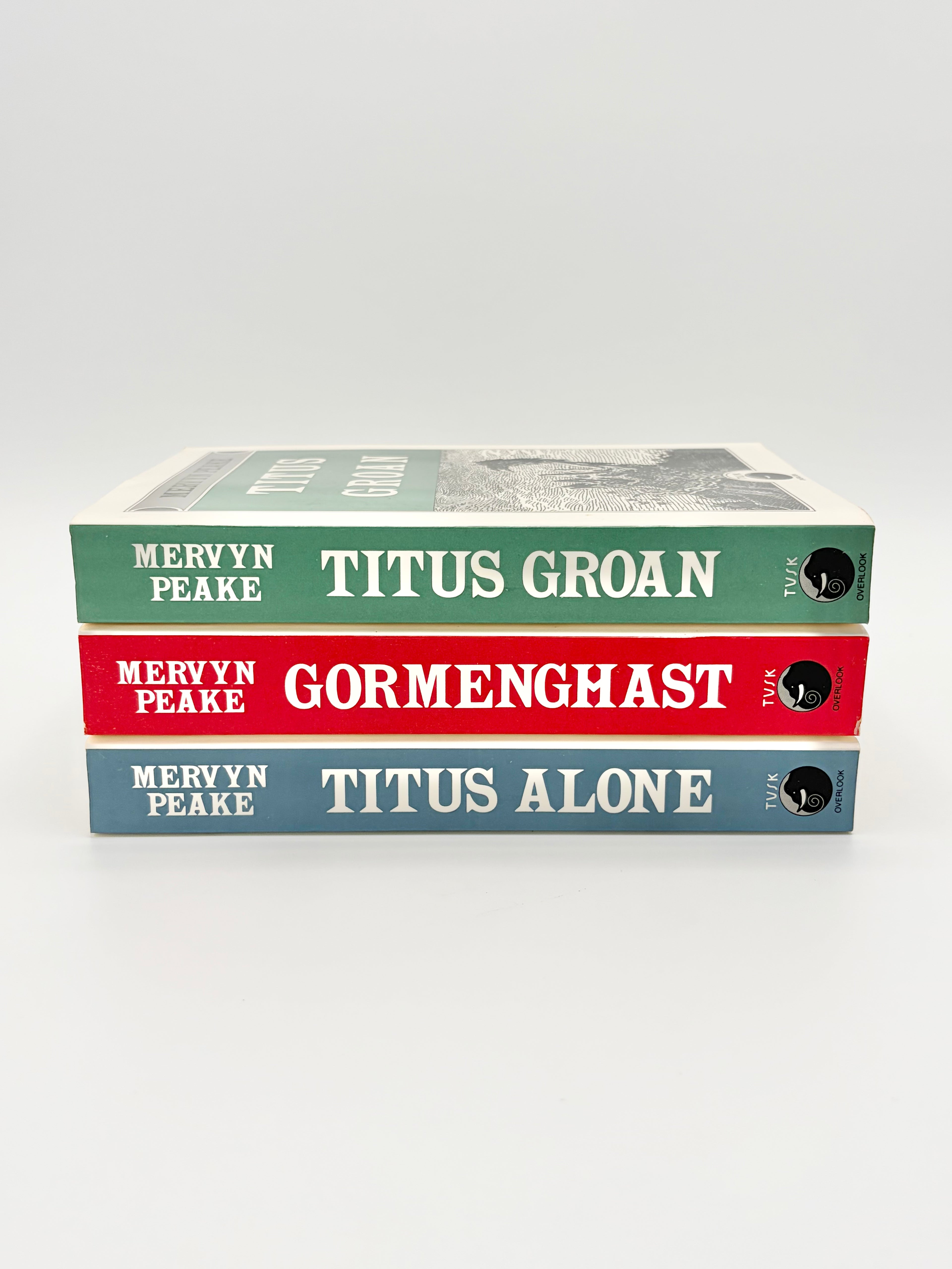 The Gormenghast Trilogy by Mervyn Peake - Titus Groan, Gormenghast, and Titus Alone