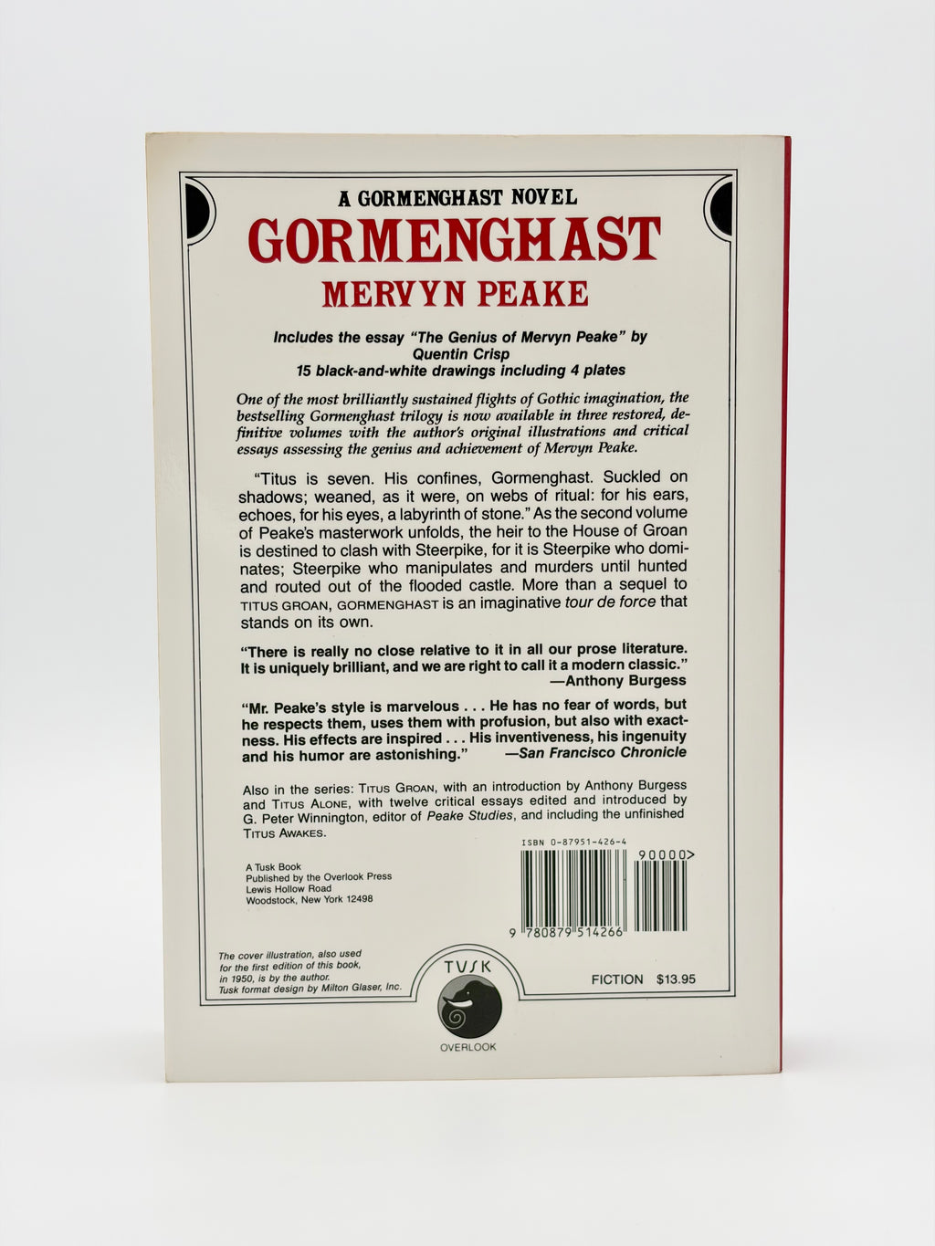 The Gormenghast Trilogy by Mervyn Peake - Titus Groan, Gormenghast, and Titus Alone