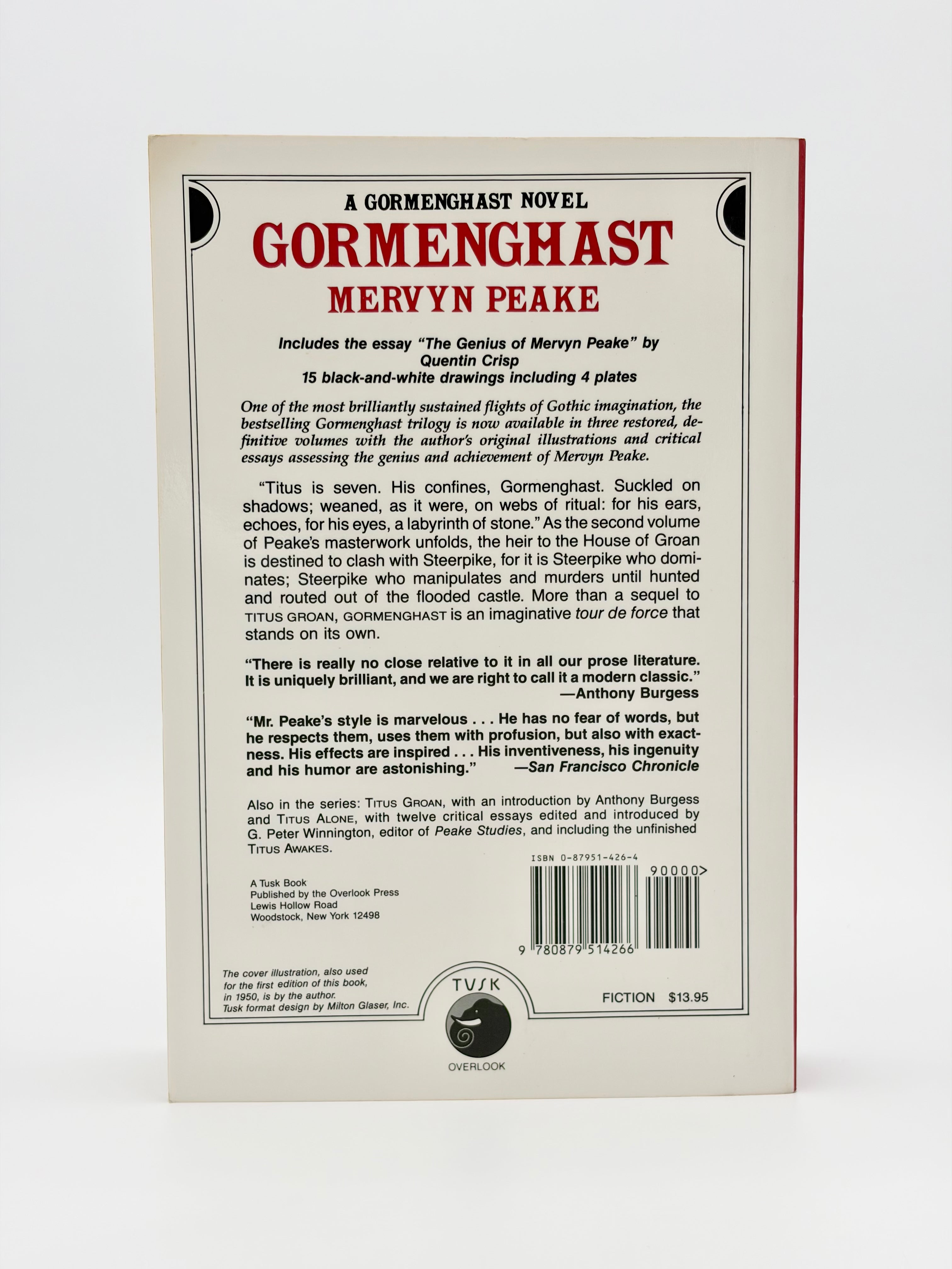 The Gormenghast Trilogy by Mervyn Peake - Titus Groan, Gormenghast, and Titus Alone