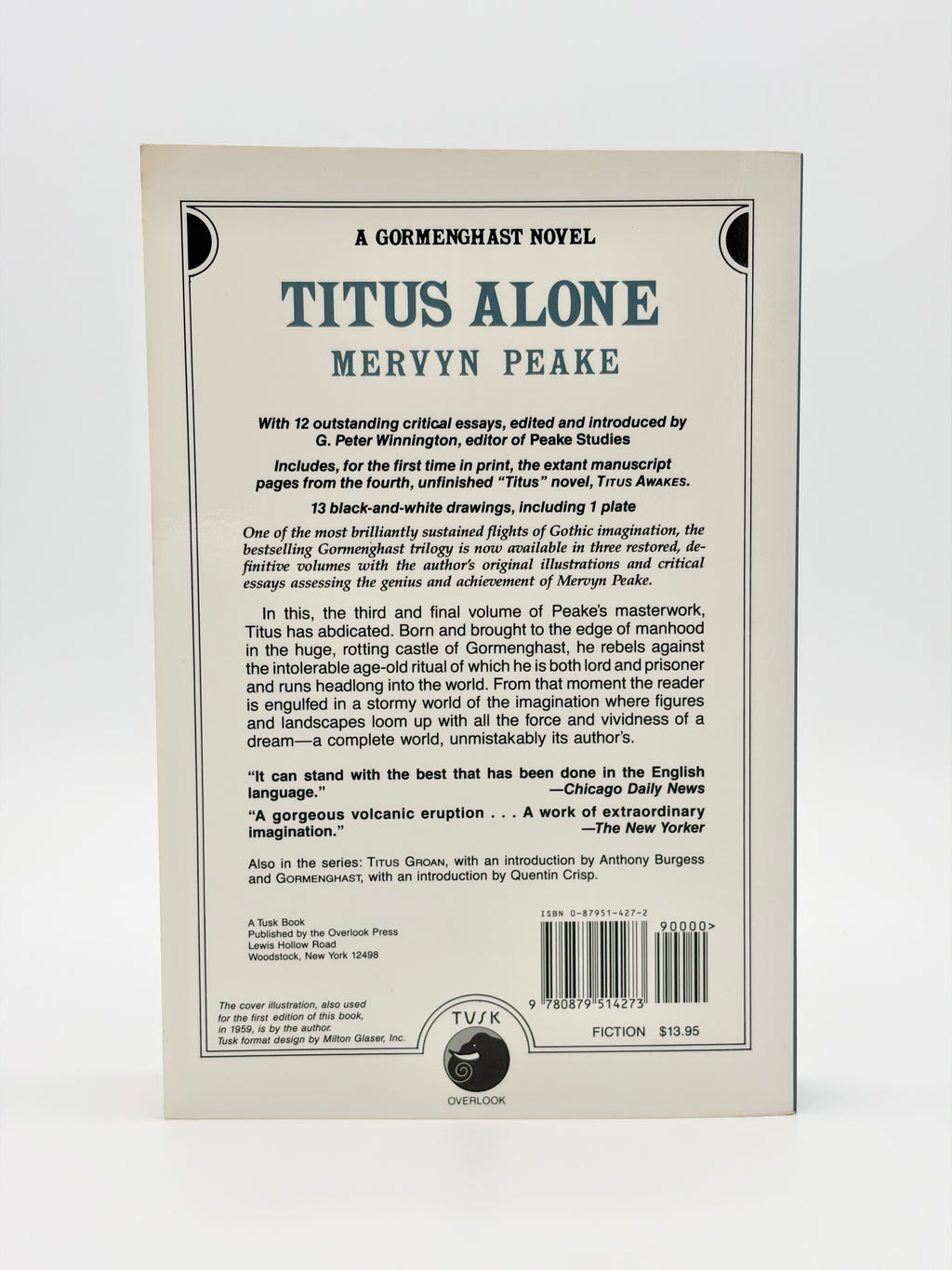 The Gormenghast Trilogy by Mervyn Peake - Titus Groan, Gormenghast, and Titus Alone
