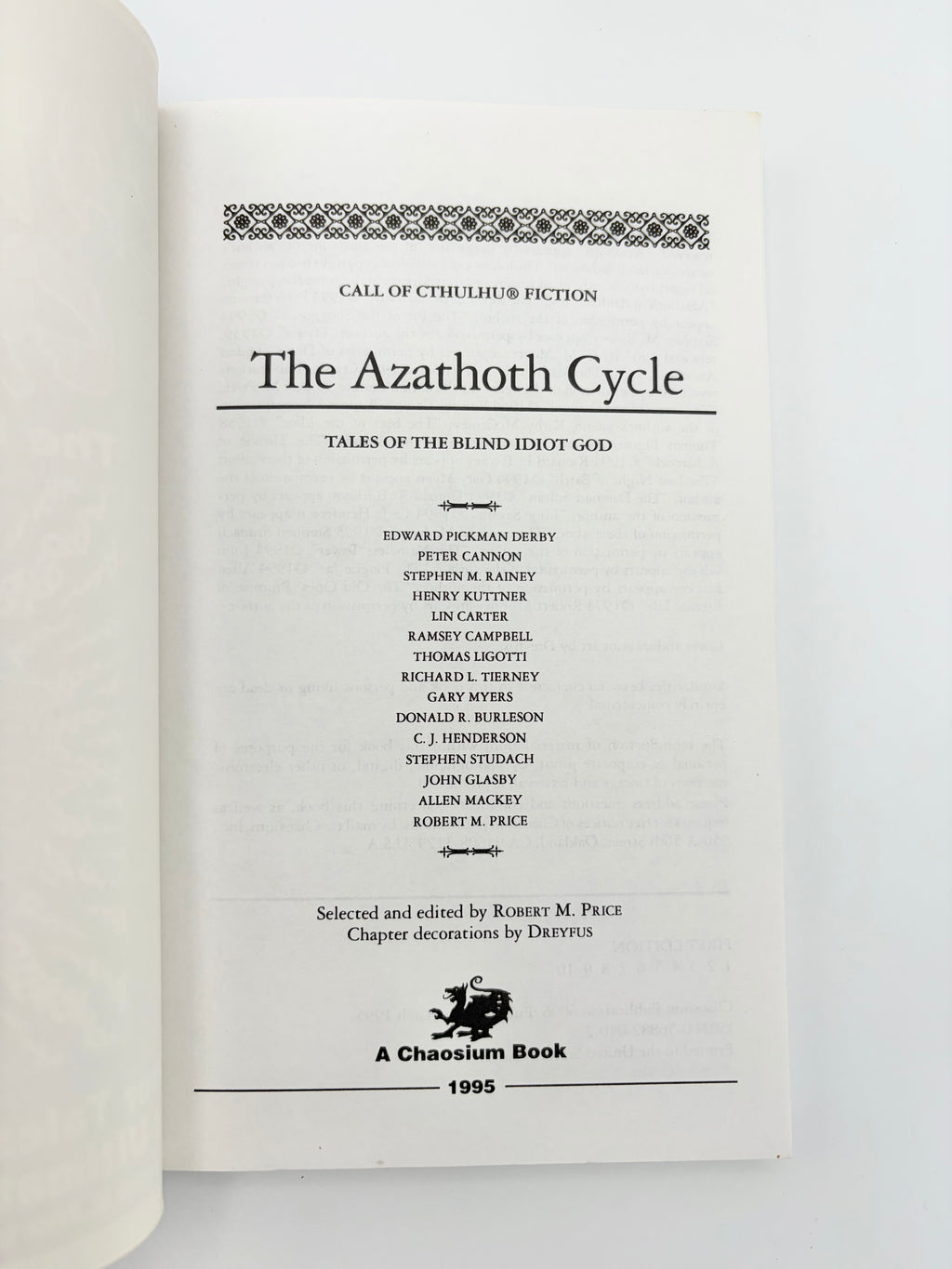 The Azathoth Cycle - The Blind Idiot God edited by Robert M. Price