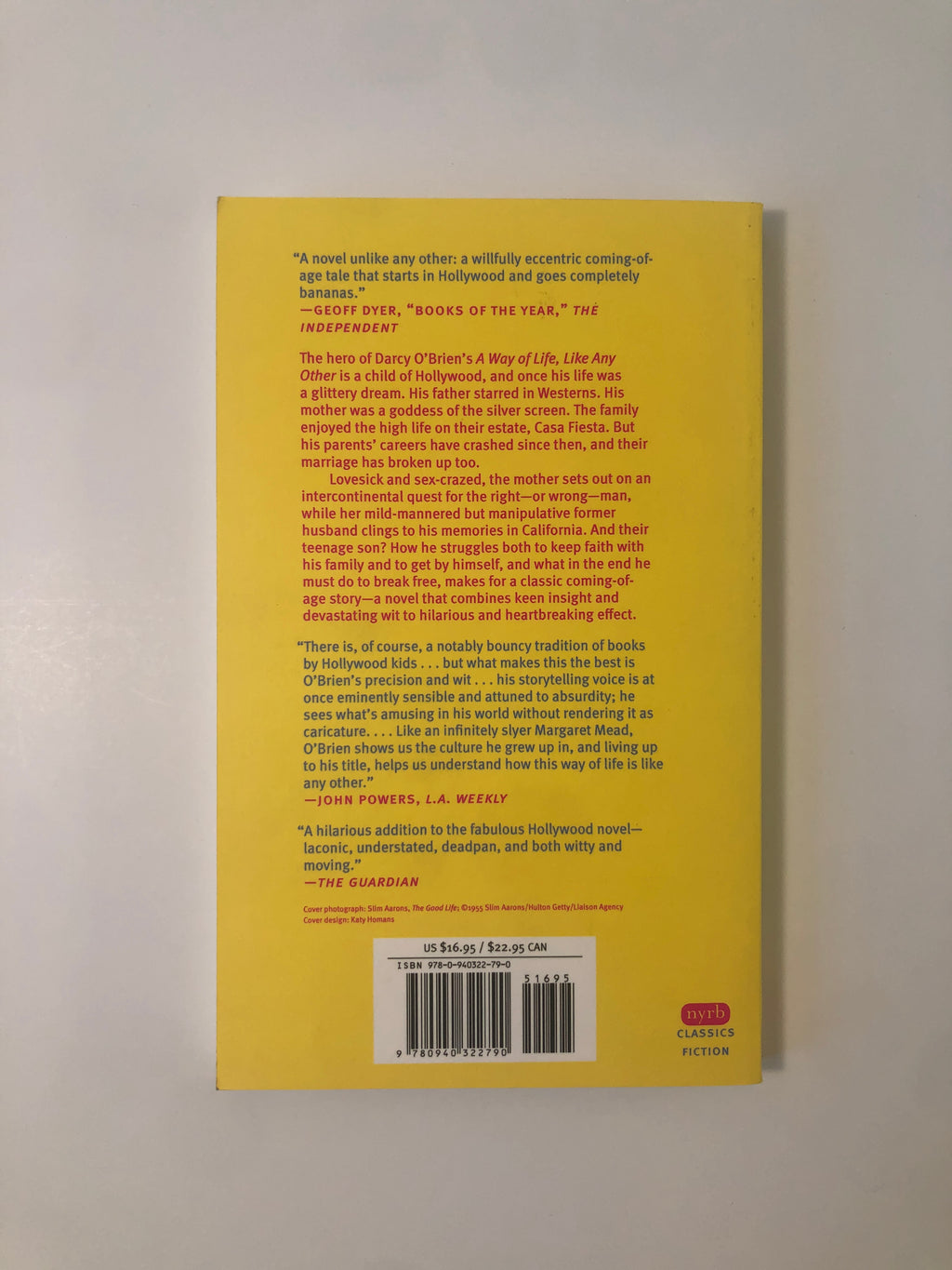 A Way of Life, Like Any Other by Darcy O'Brien - NYRB Classics