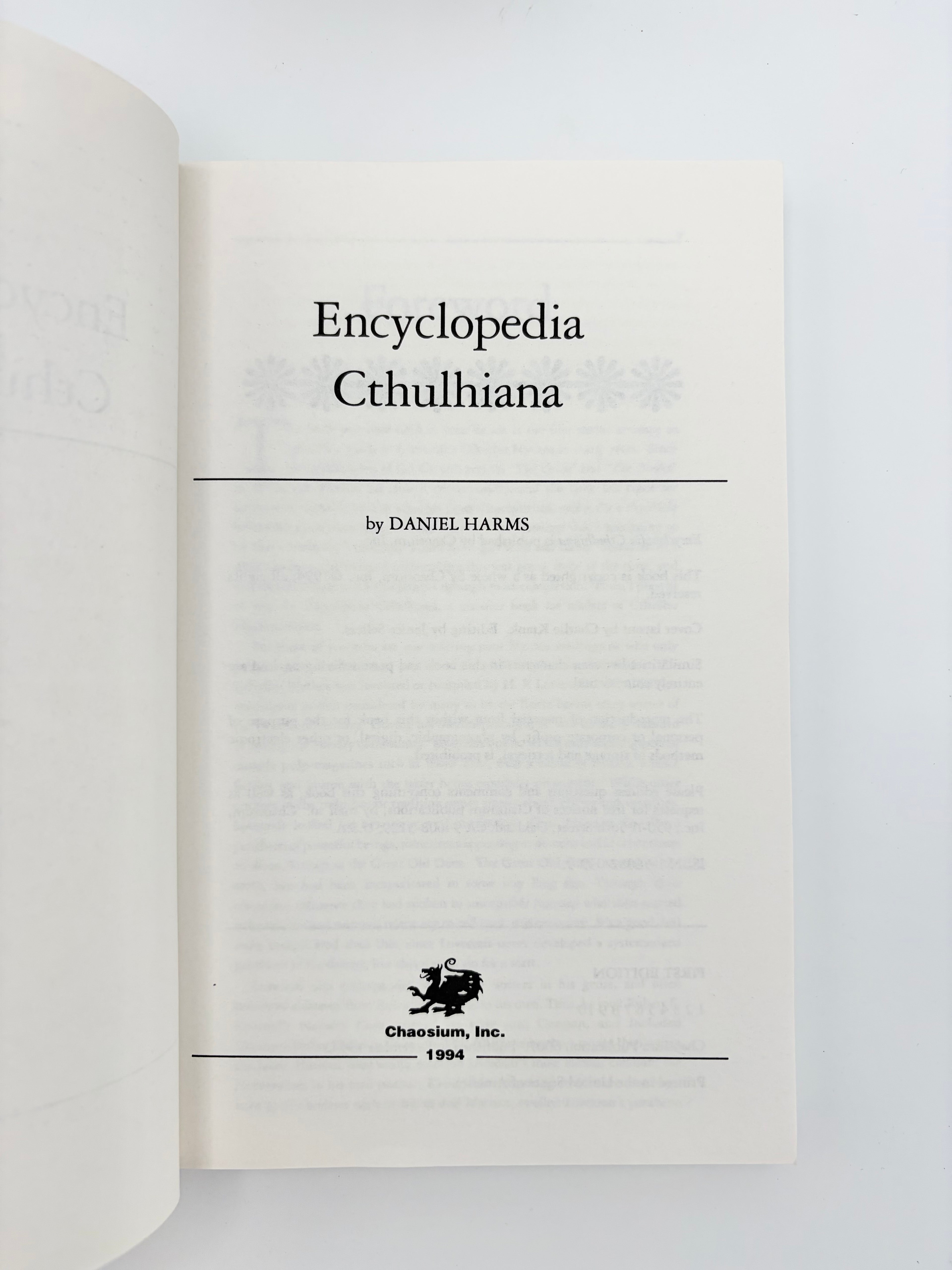 Encyclopedia Cthulhiana by Daniel Harms