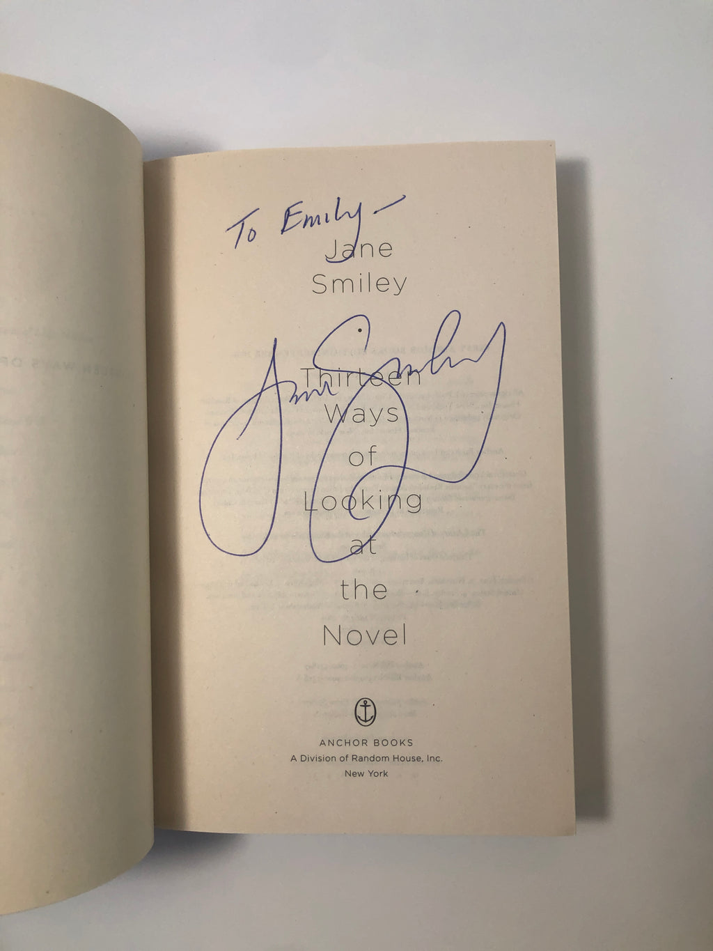 13 Ways of Looking at the Novel by Jane Smiley (Signed)