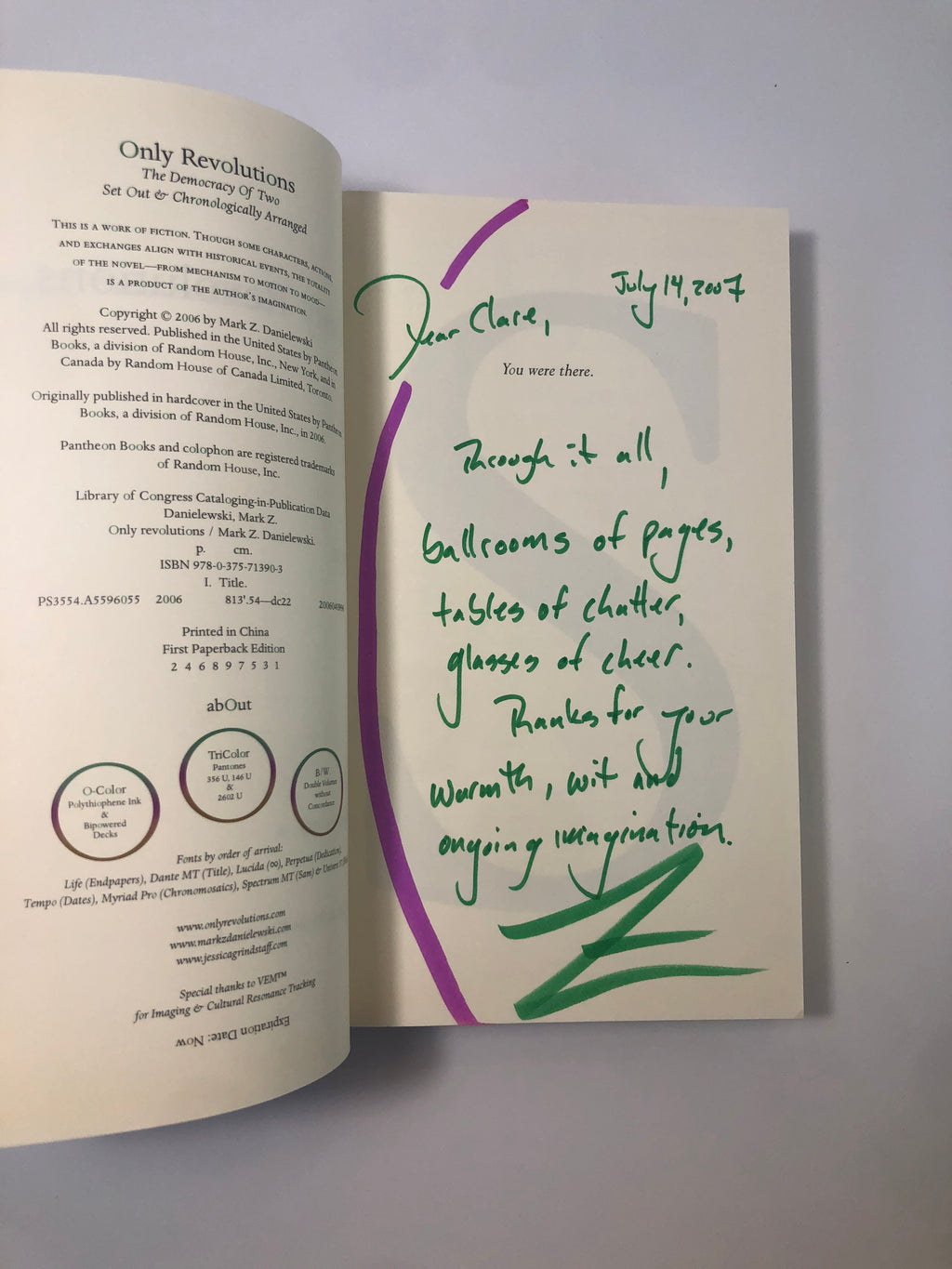 Only Revolutions by Mark Z. Danielewski (Signed)